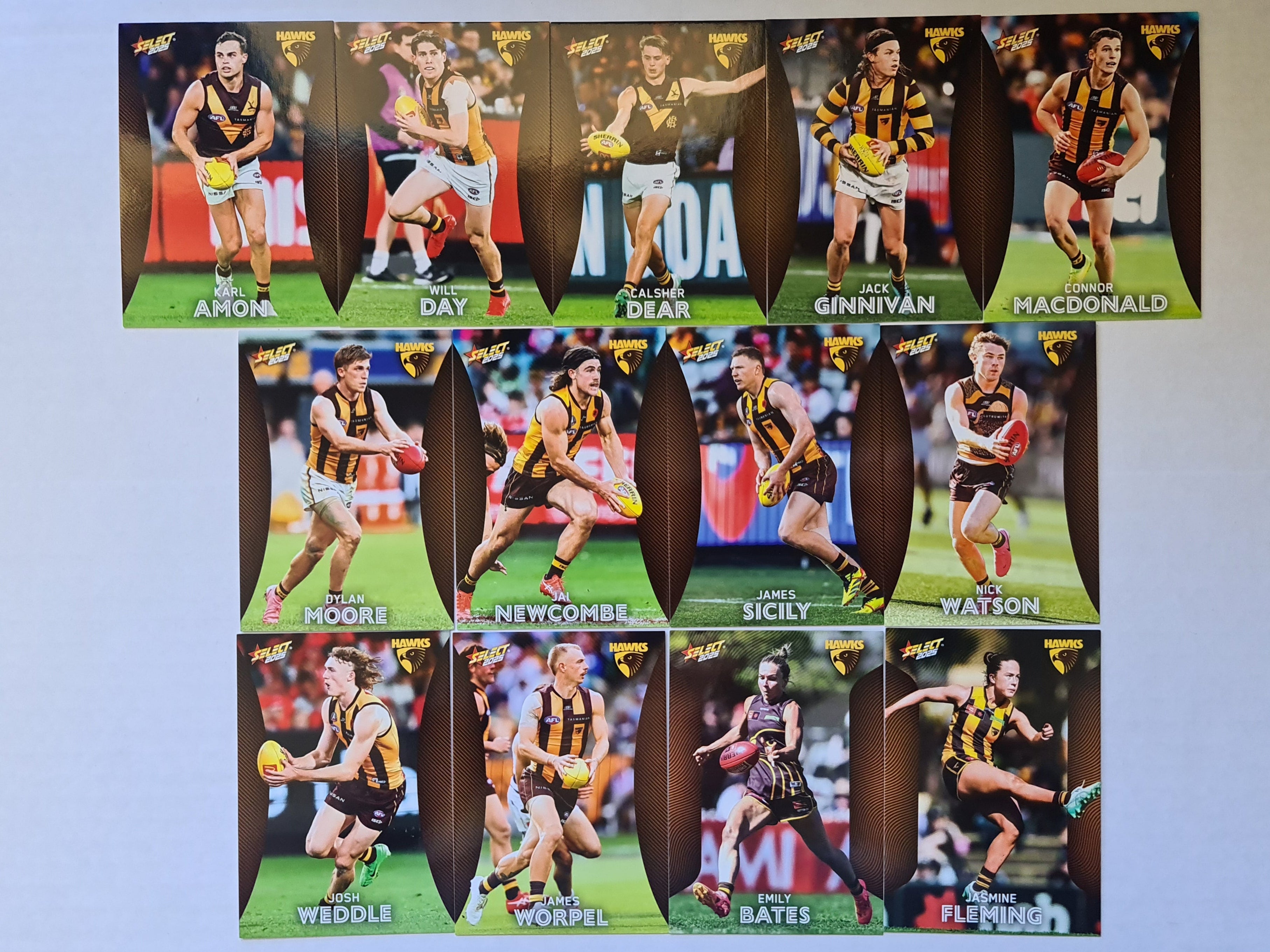AFL Footy Stars 2025 | Complete Base Team Set | Hawthorn | 13 Cards