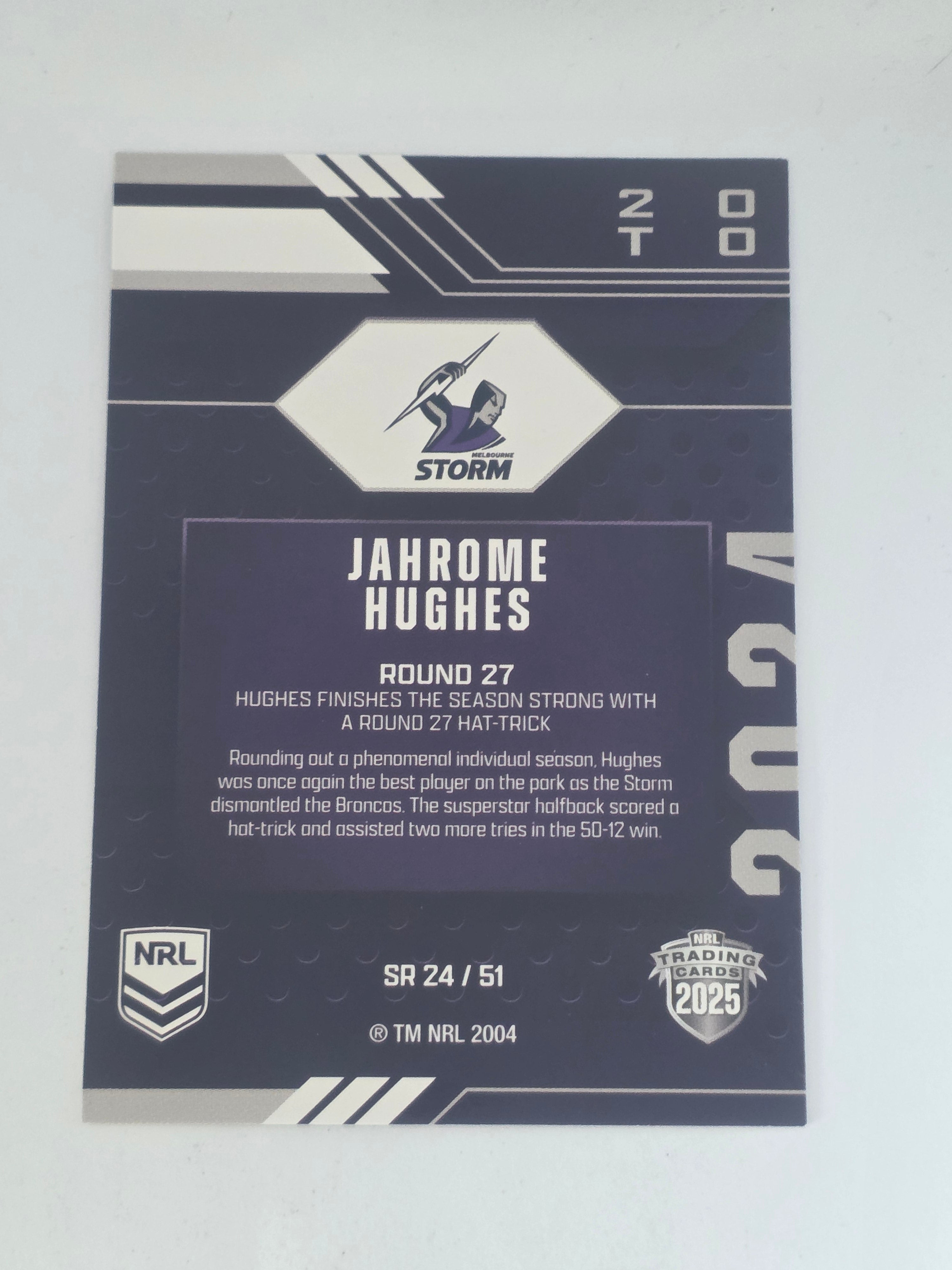 NRL 2025 Traders | 2024 Season to Remember | #SR24 | Jahrome Hughes | Storm