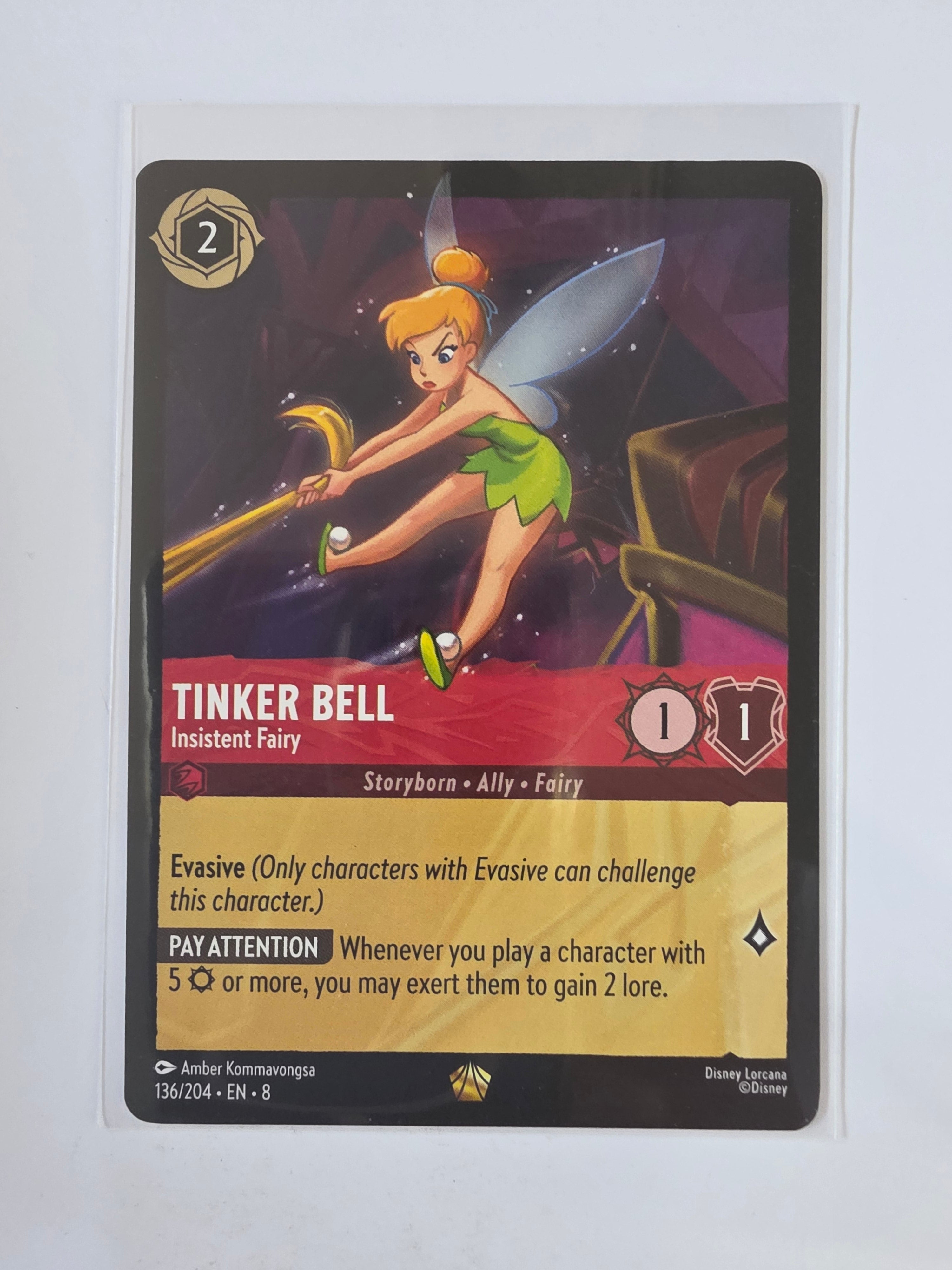 Disney Lorcana Reign of Jafar | Tinker Bell Insistent Fairy | #136 | Legendary