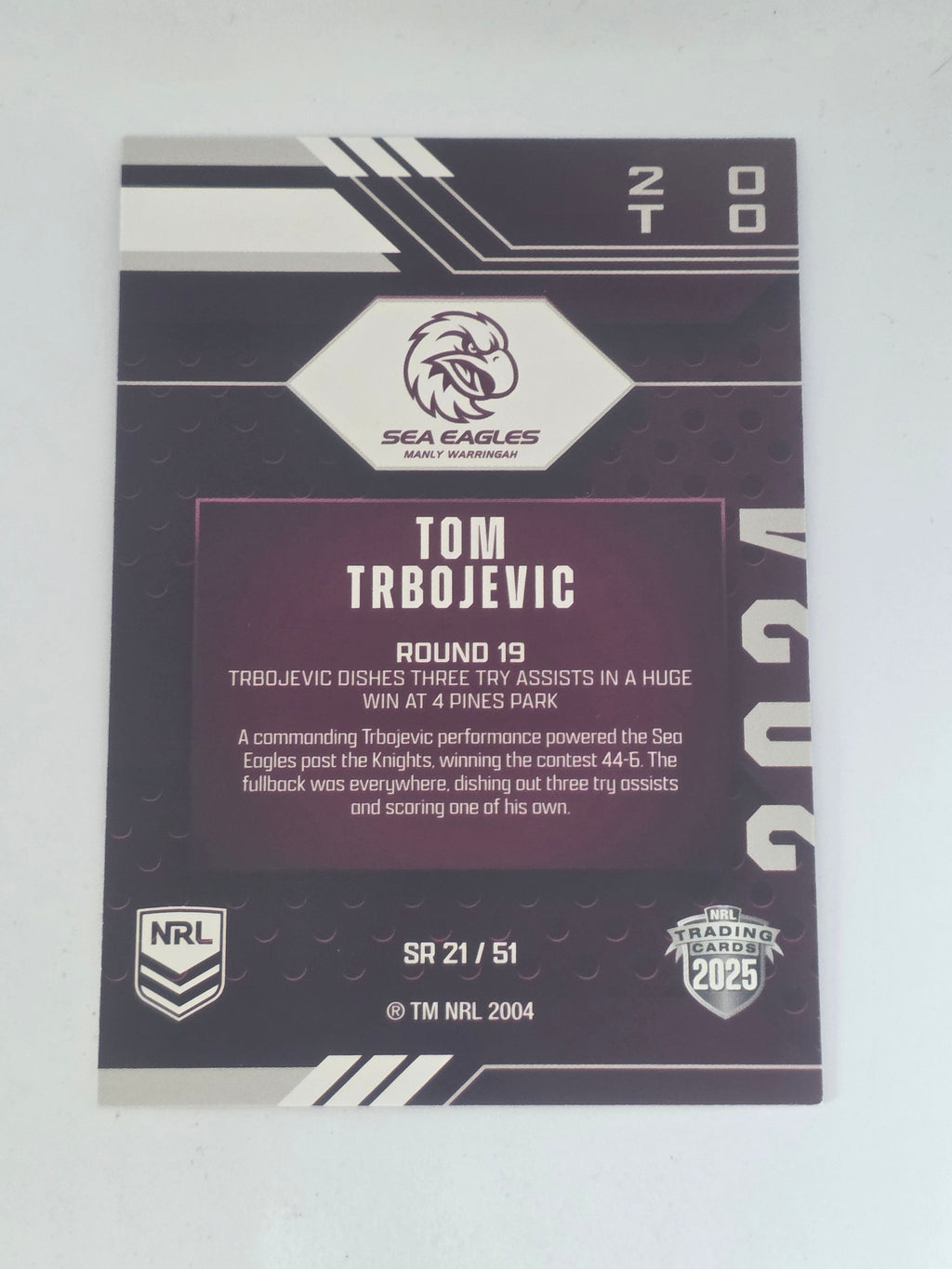 NRL 2025 Traders | 2024 Season to Remember | #SR21 | Tom Trbojevic | Sea-Eagles