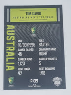 2024-25 LUXE Cricket Traders - Parallel - #P019 - Tim David - Aust T20