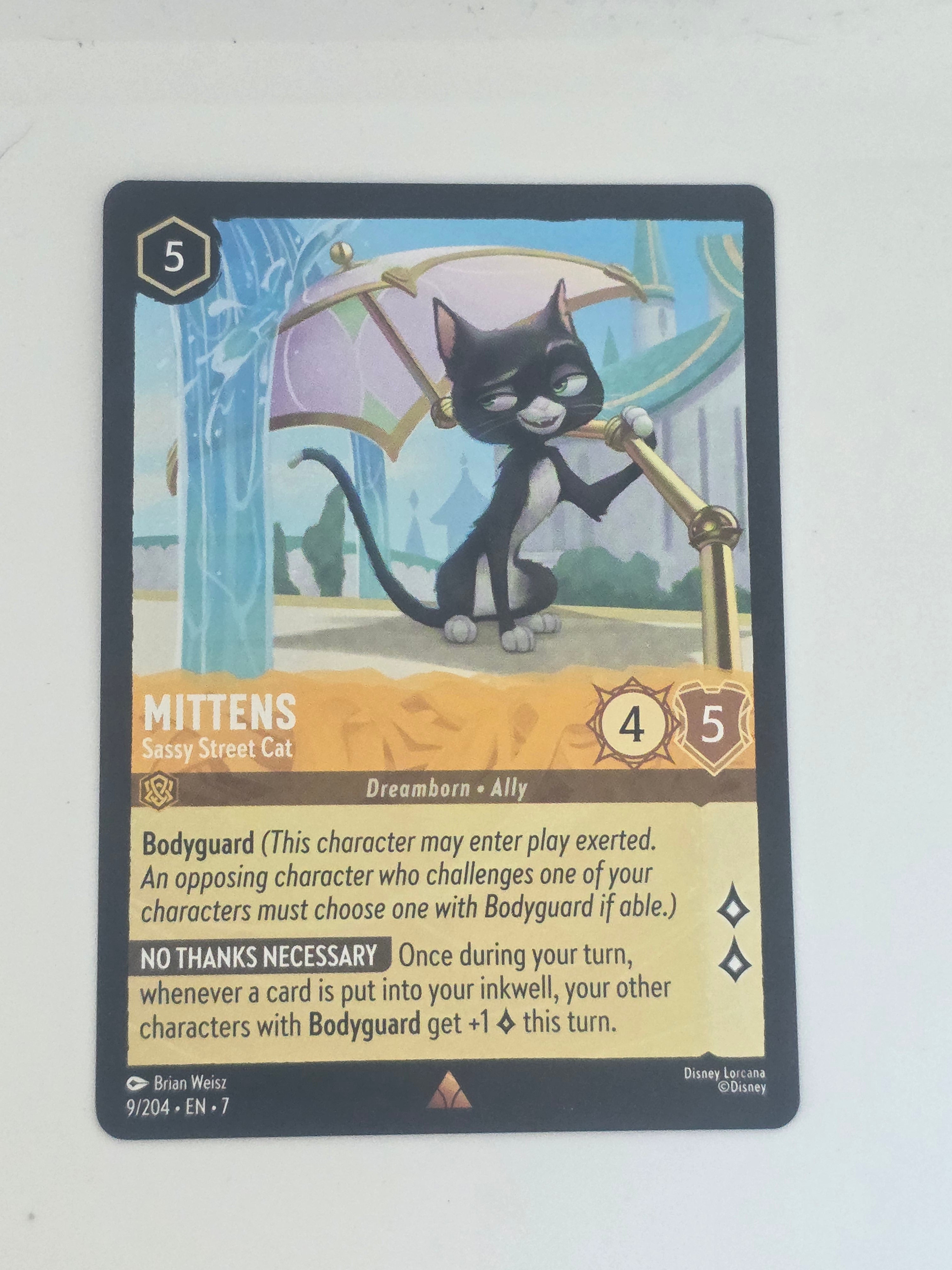 Lorcana | Archazia's Island | #9/204 | Mitten - Sassy Street Cat | Rare