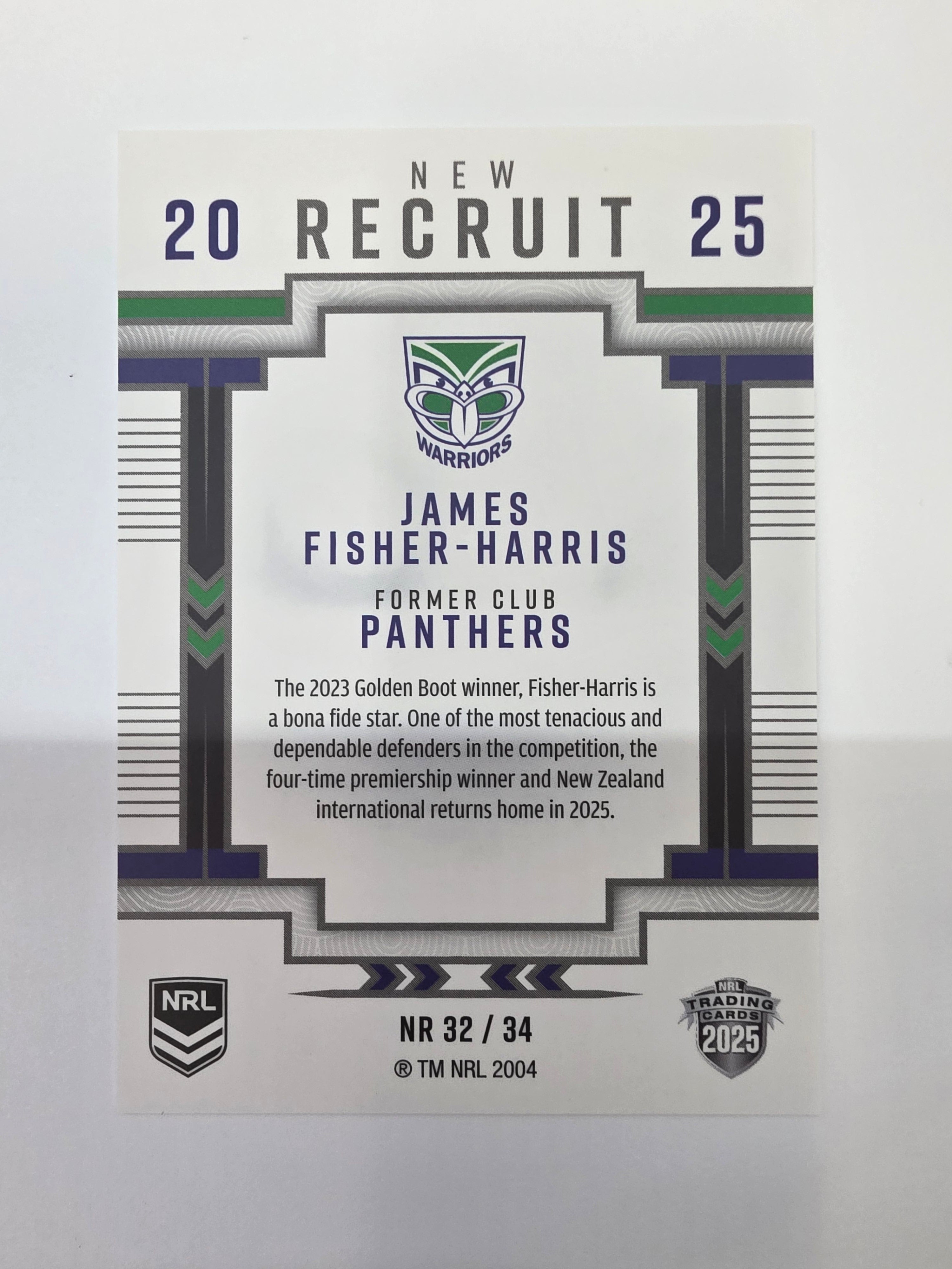 NRL 2025 Elite | New Recruits | #NR32 | James Fisher-Harris | Warriors