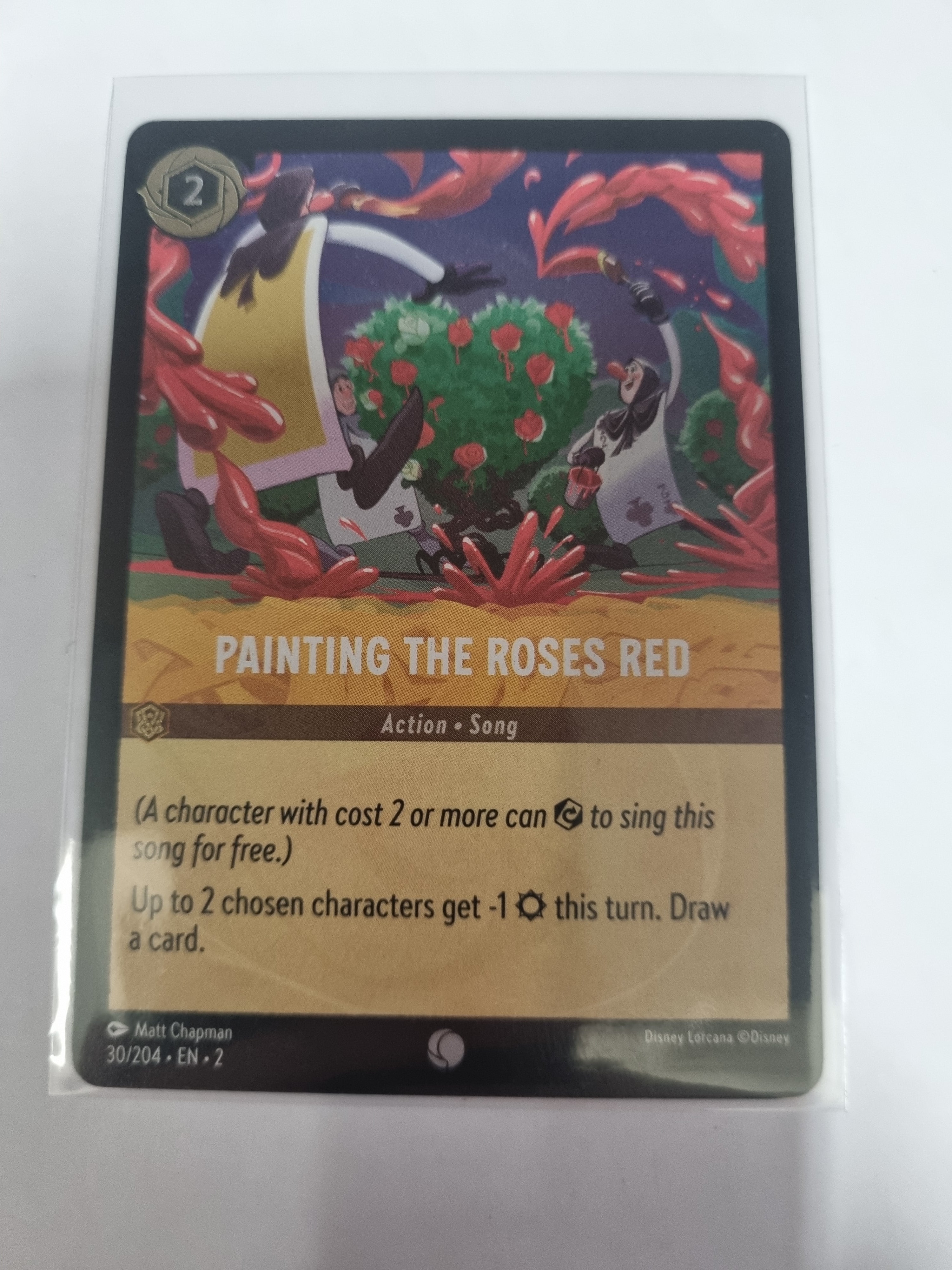 Lorcana - Floodborn - #30/204 - Coldfoil - Painting the Roses Red - Common