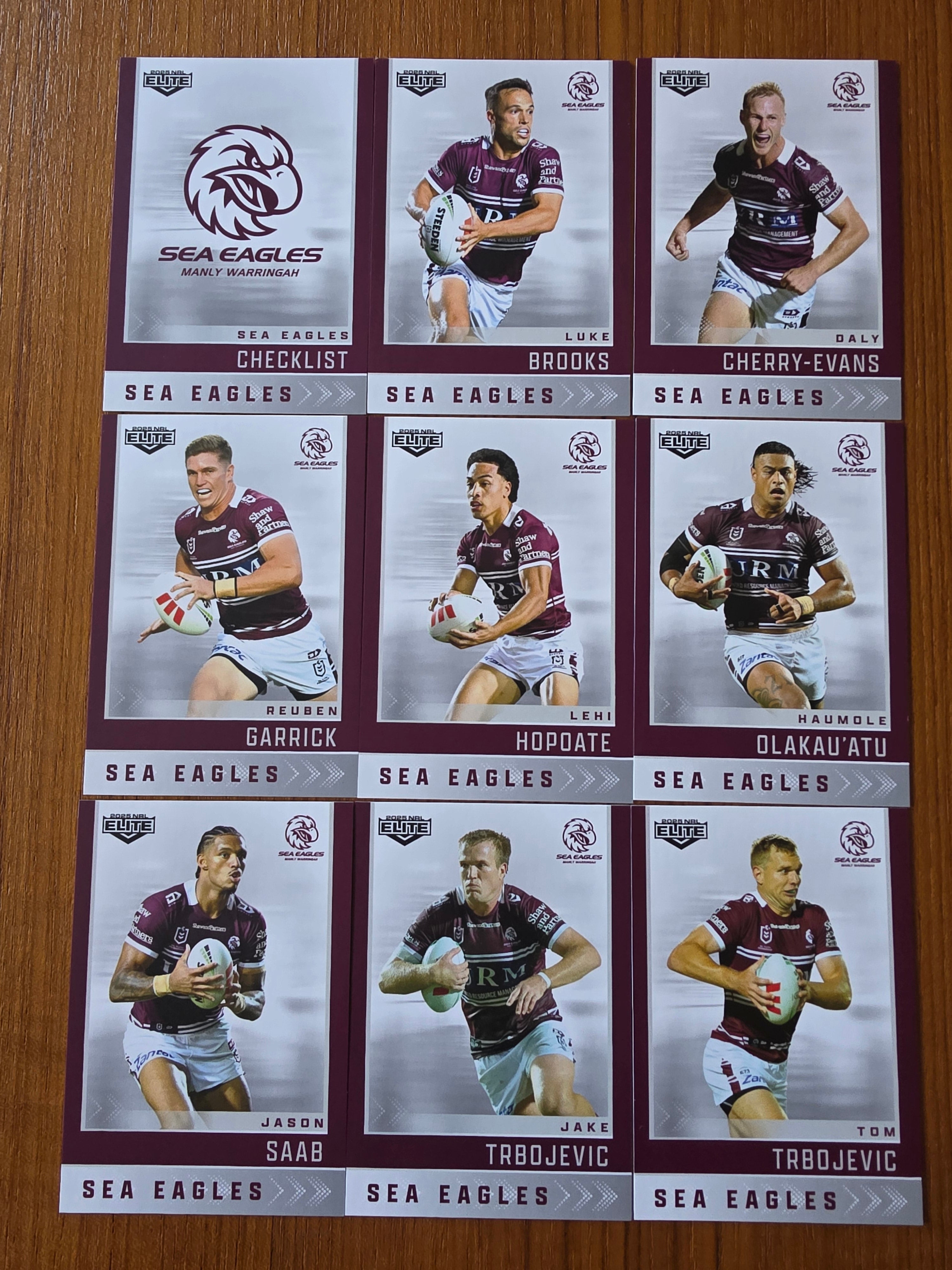 NRL 2025 Elite | Base Team Set 9 Cards |Sea Eagles