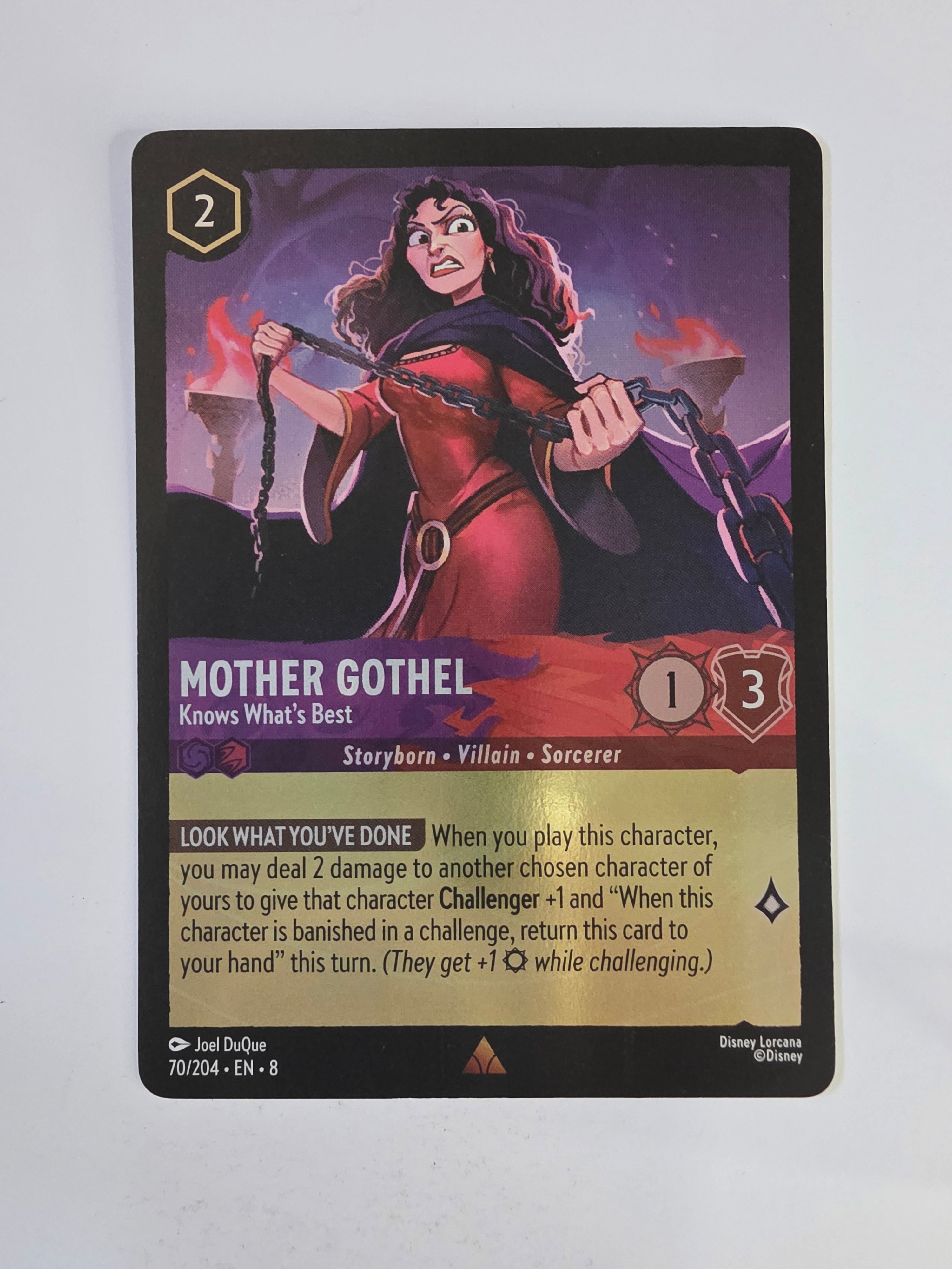 Disney Lorcana Reign of Jafar | Coldfoil | Mother Gothel Know's What's Best | #070 | Rare