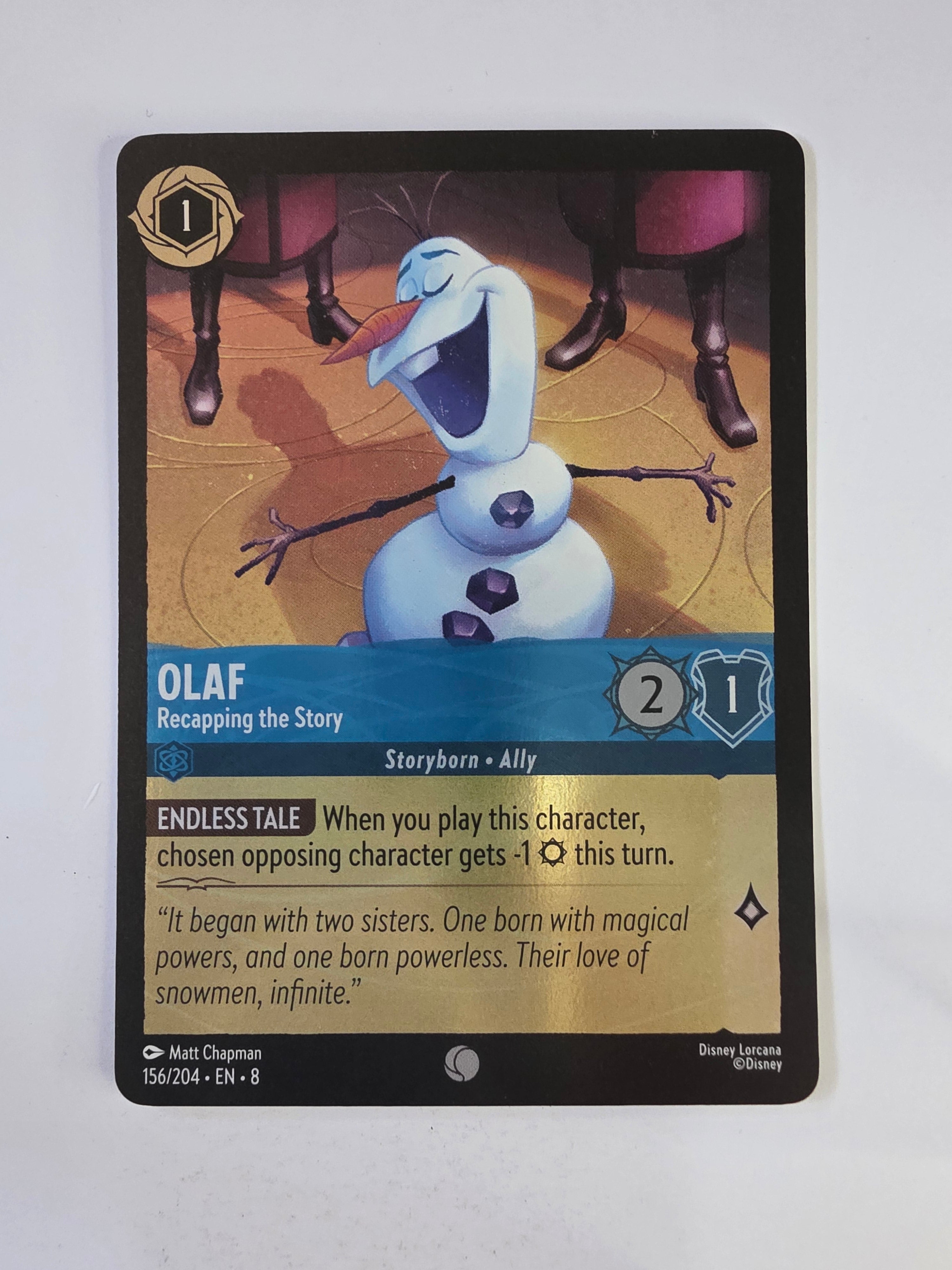 Disney Lorcana Reign of Jafar | Coldfoil | Olaf Recapping the Story | #156 | Common