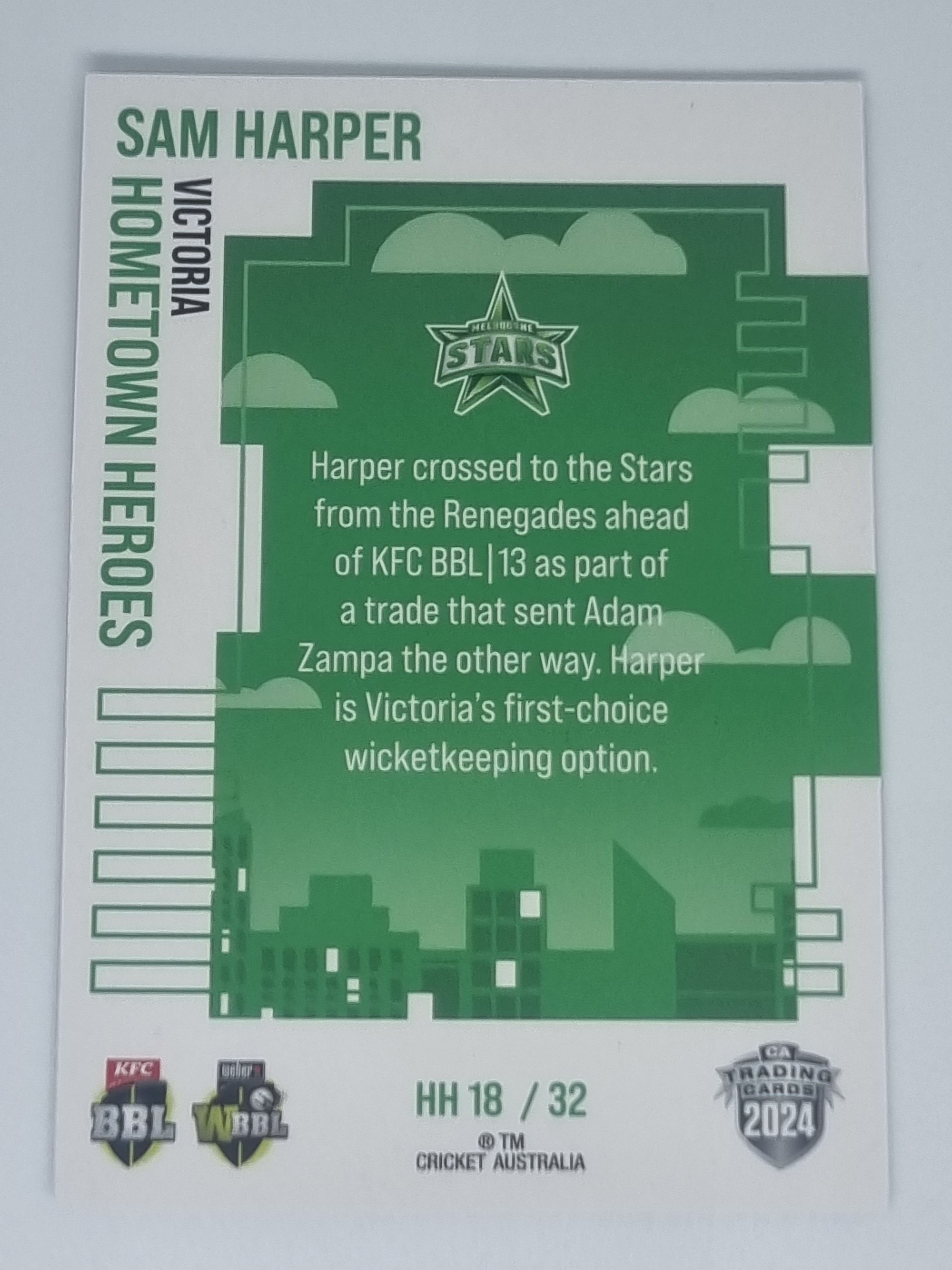 2024-25 LUXE Cricket - Hometown Heroes - #HH18 - Sam Harper - Stars