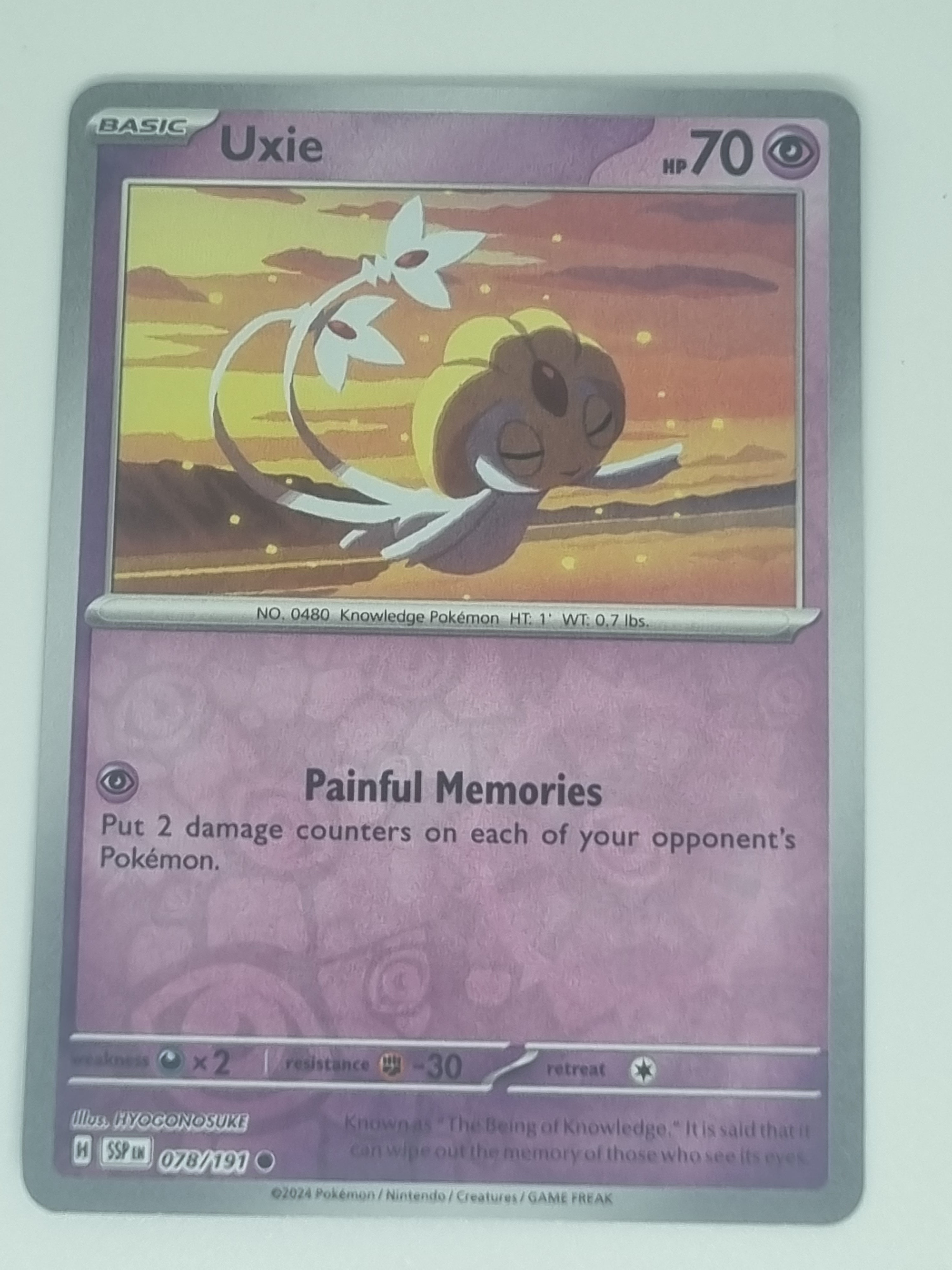 Pokemon TCG - Surging Sparks - #078/191 - Reverse Holo - Uxie - Common