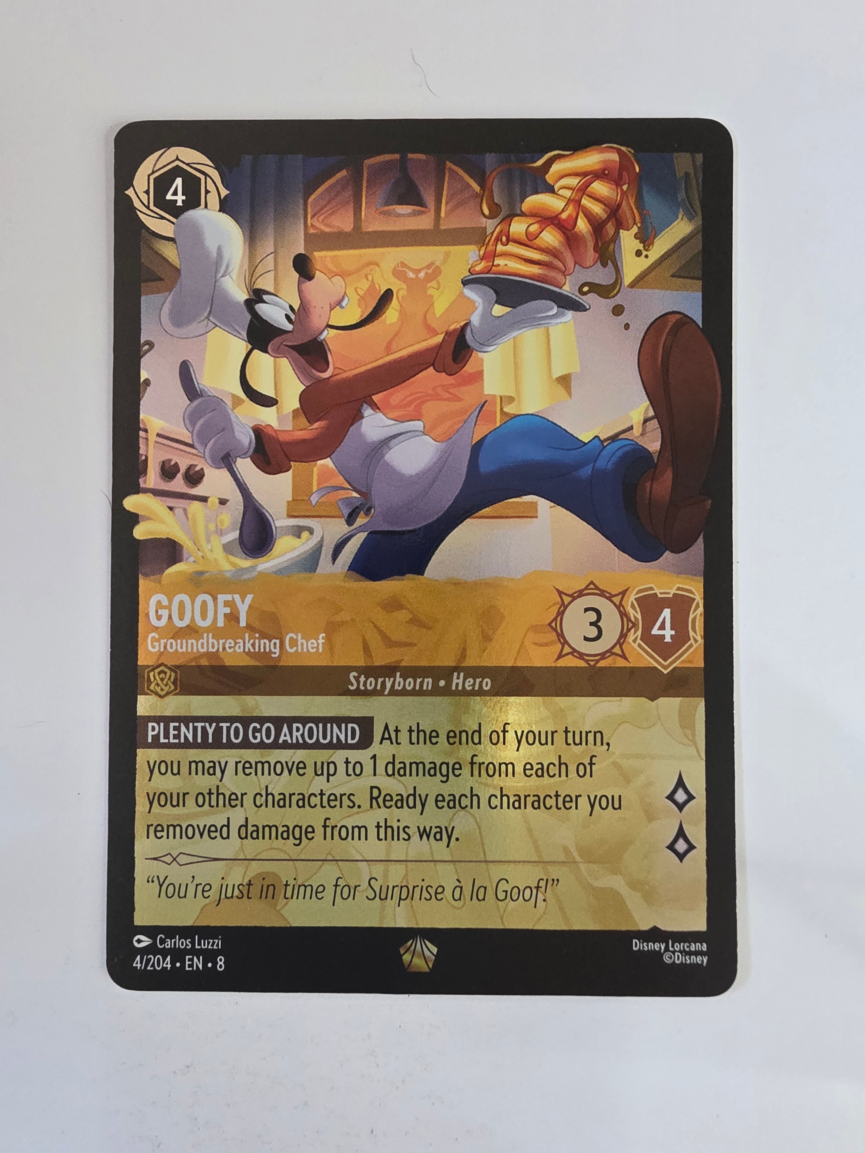 Disney Lorcana Reign of Jafar | Coldfoil | Goofy Groundbreaking Chef | #004 | Legendary