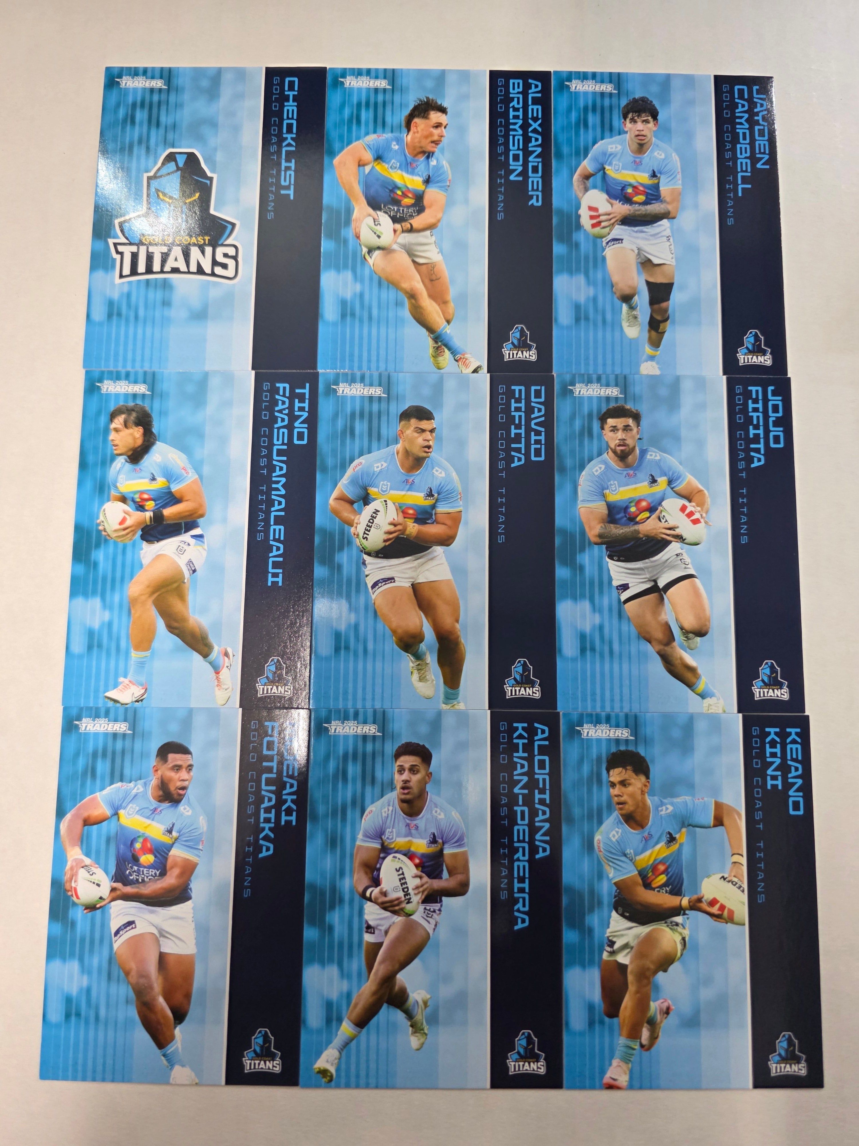NRL 2025 Traders - Base Team Set 9 Cards - Titans