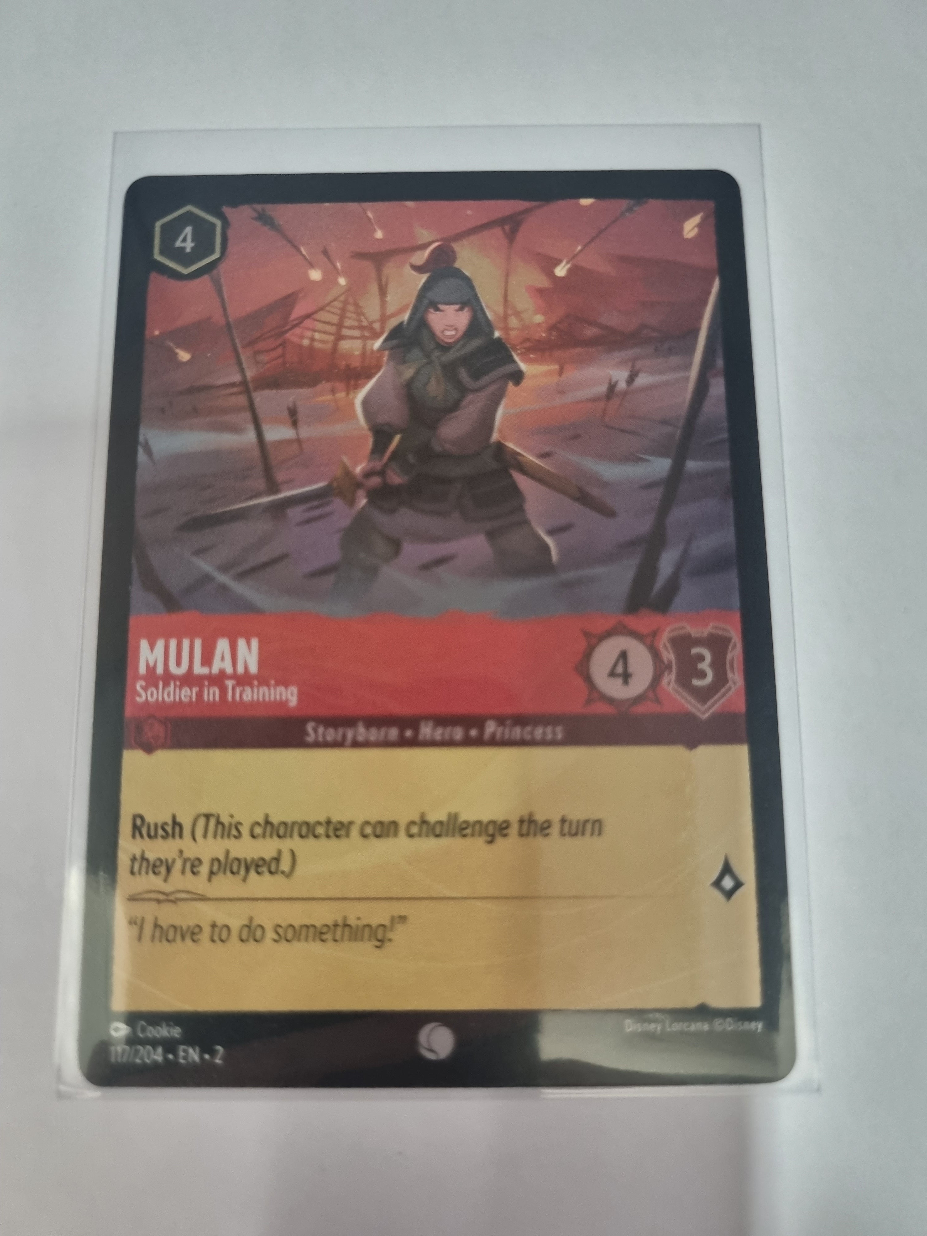 Lorcana - Floodborn - #117/204 - Coldfoil - Mulan - Soldier in Training - Common