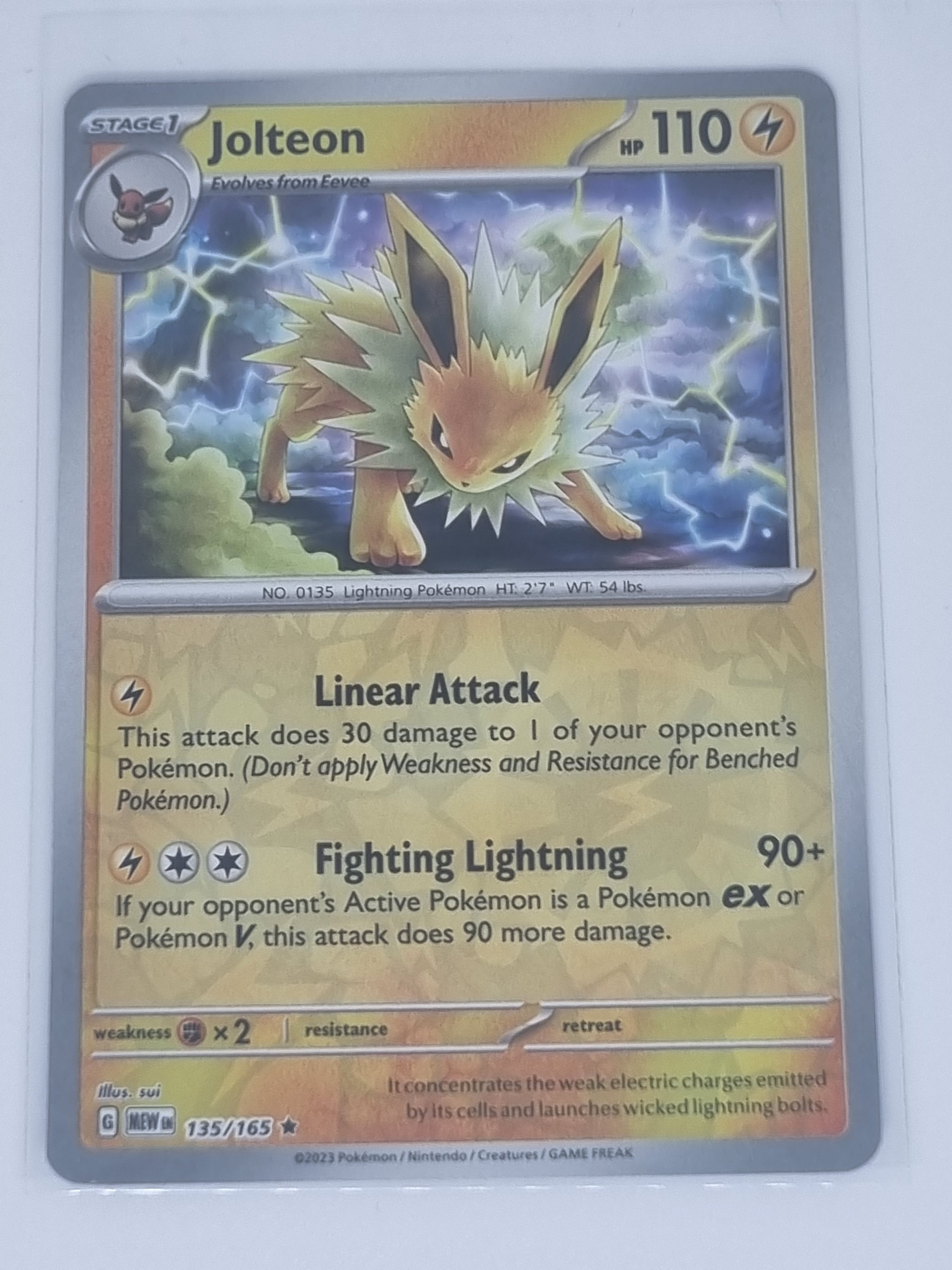 Pokemon TCG - Pokemon 151 - #135/165 - Reverse Holo - Jolteon - Rare