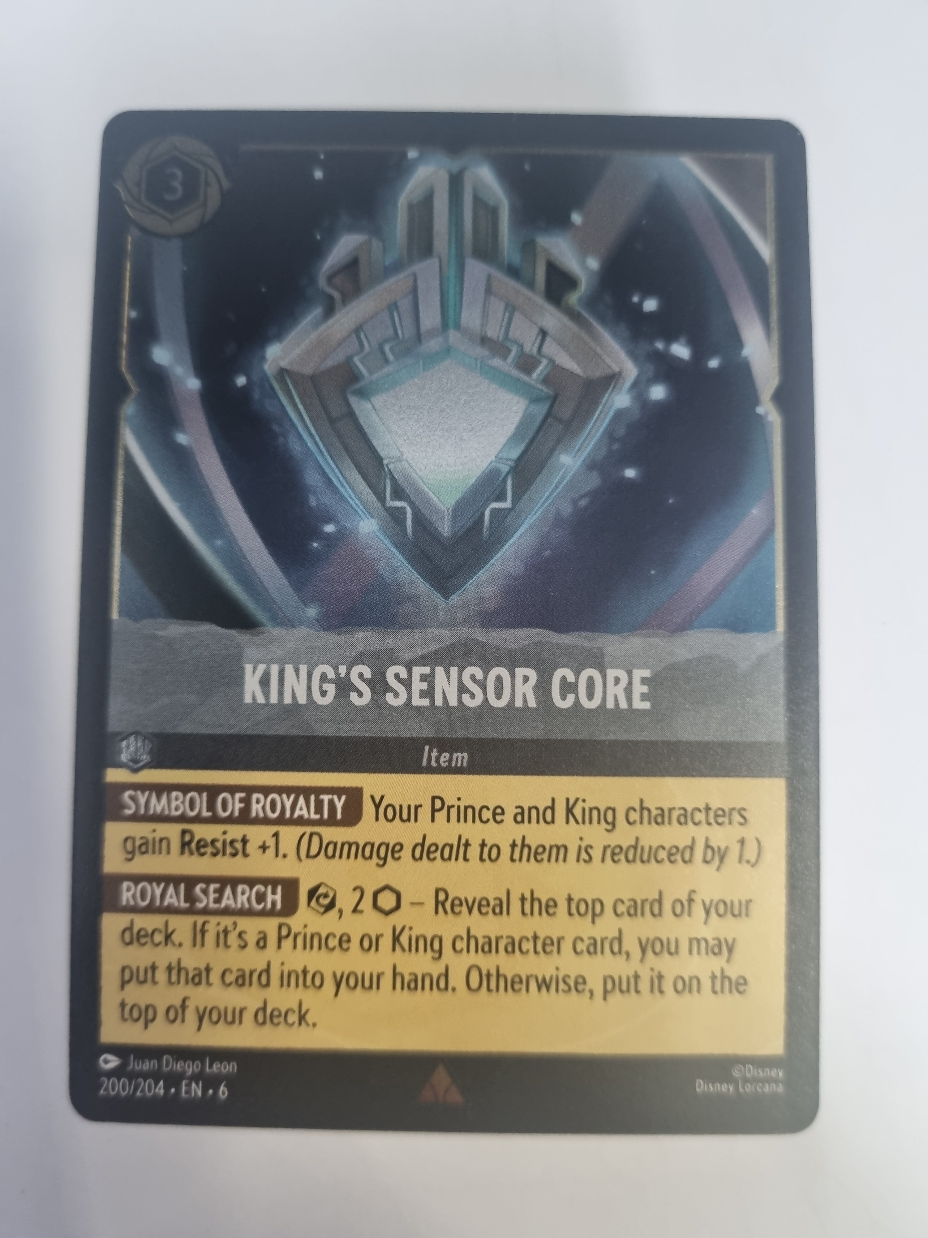 Lorcana Azurite Sea - COLDFOIL - King's Sensor Core - #200/204 - Rare