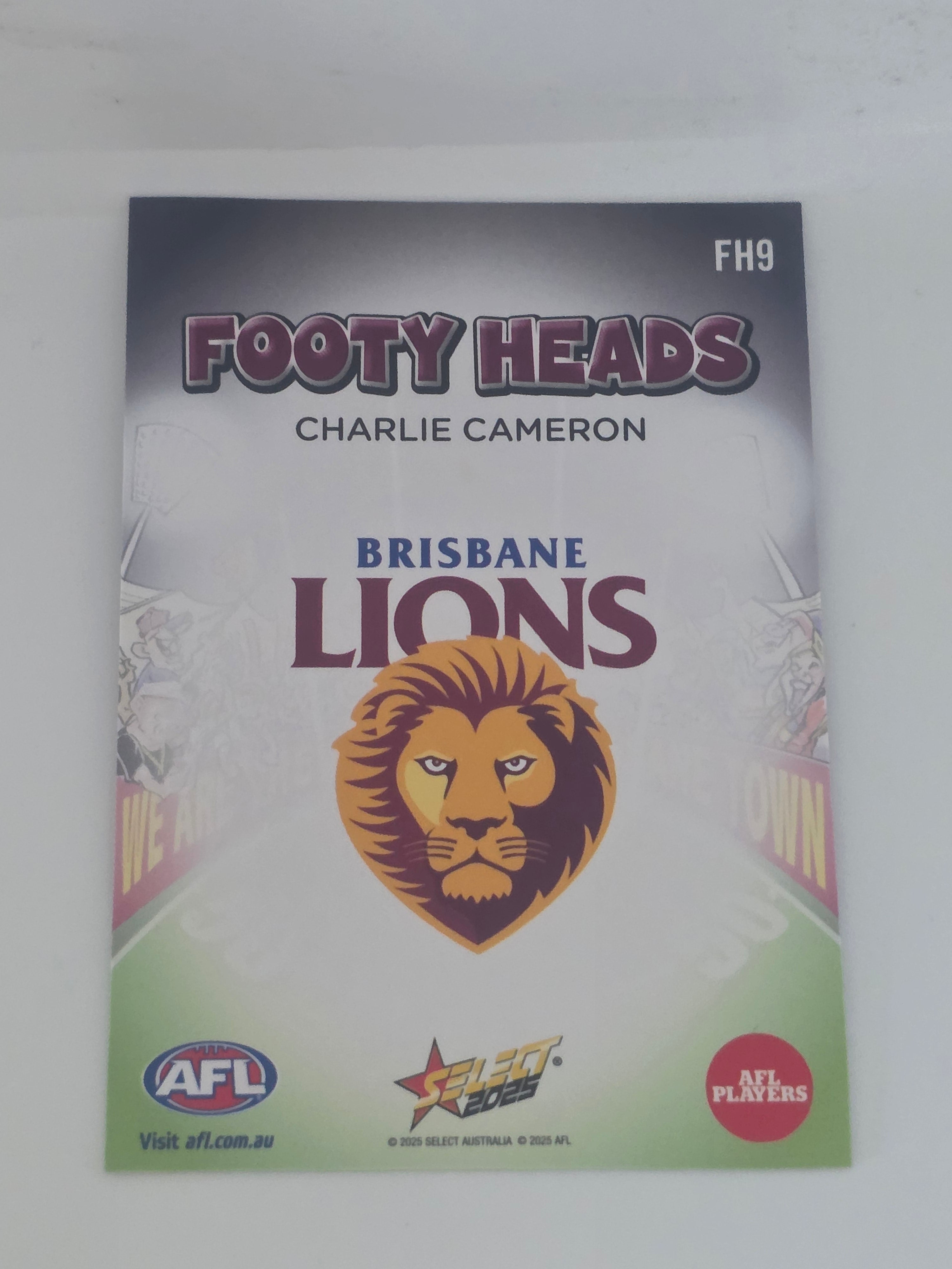 AFL Footy Stars 2025 | Footy Heads | #FH9 | C. Cameron | Brisbane Lions