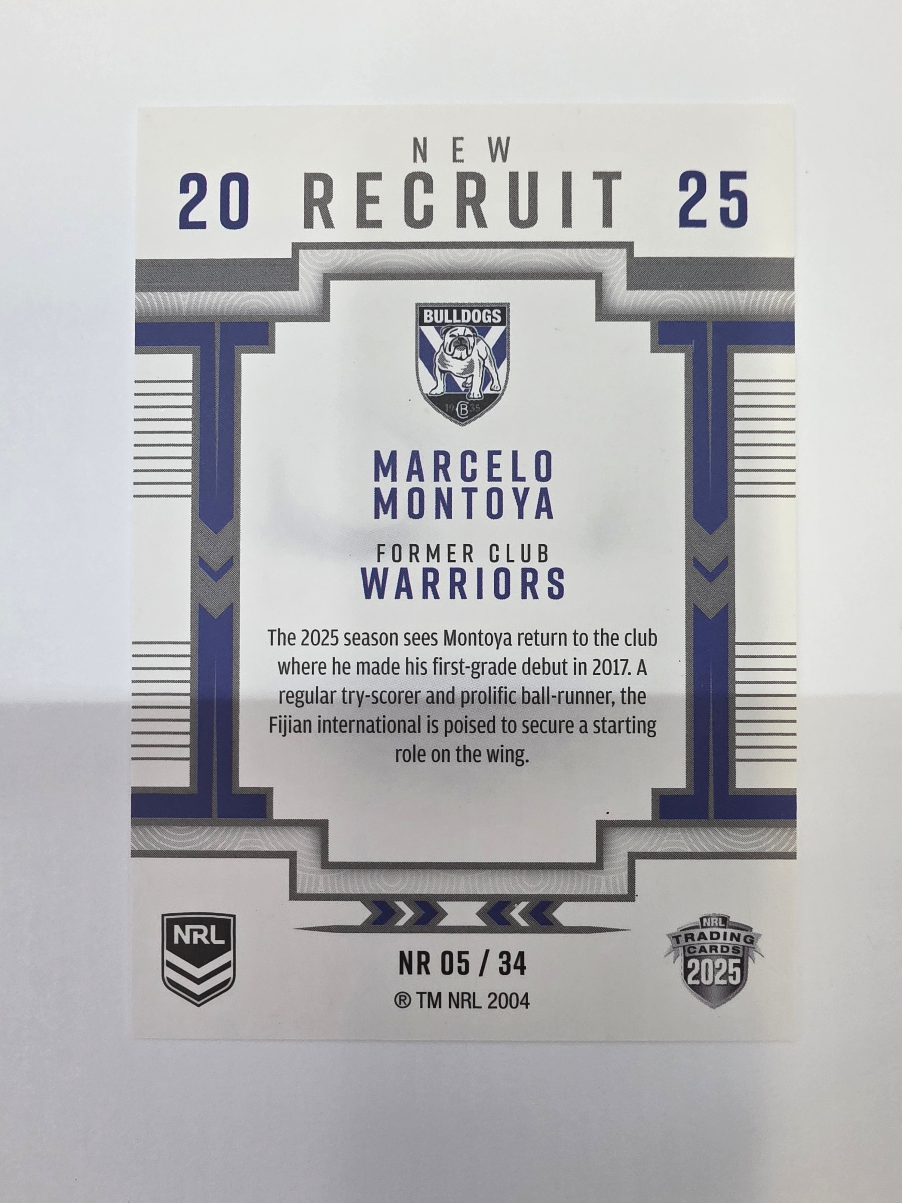NRL 2025 Elite | New Recruits | #NR05 | Marcelo Montoya | Bulldogs