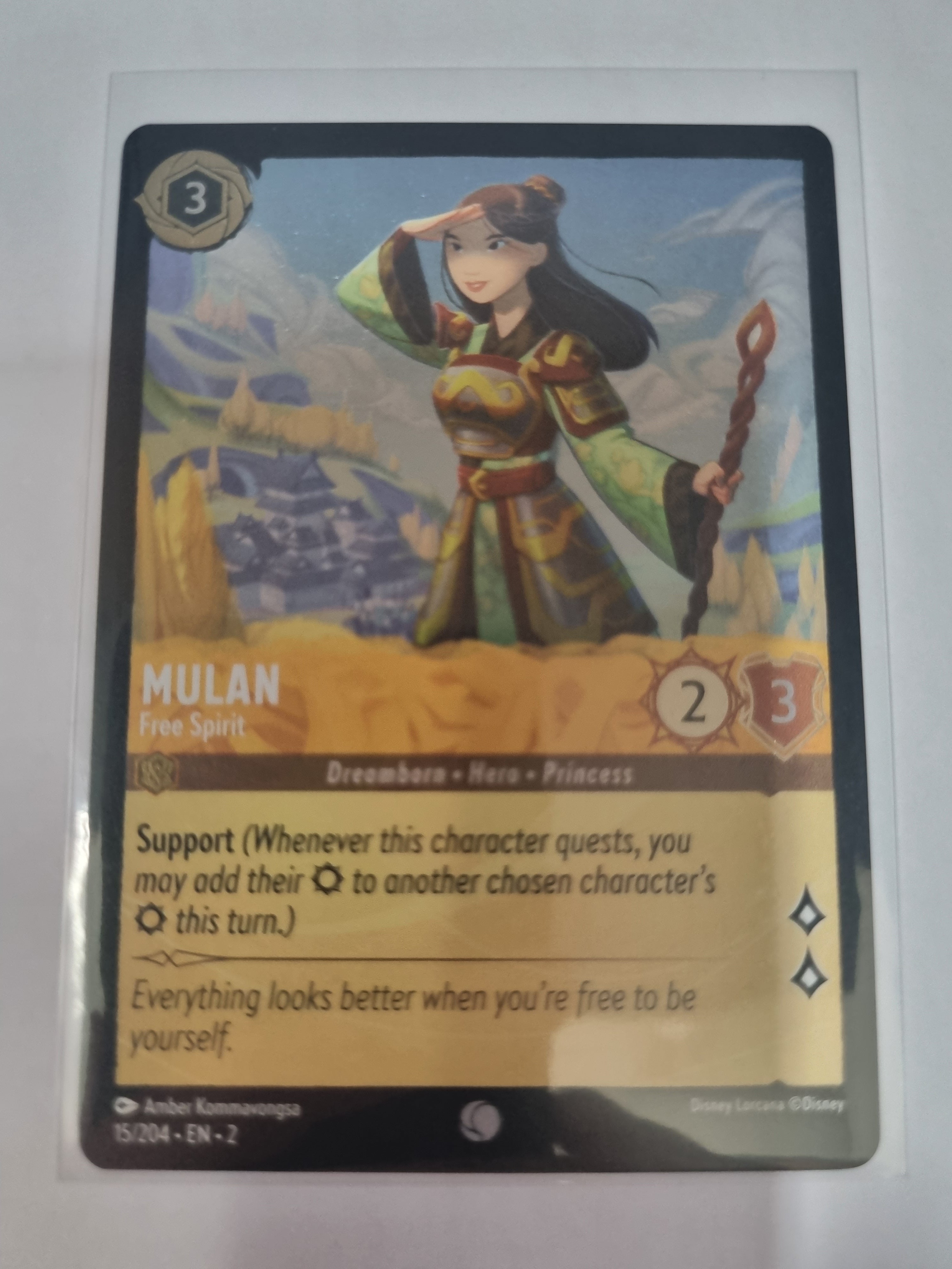 Lorcana - Floodborn - #15/204 - Coldfoil - Mulan - Free Spirit - Common