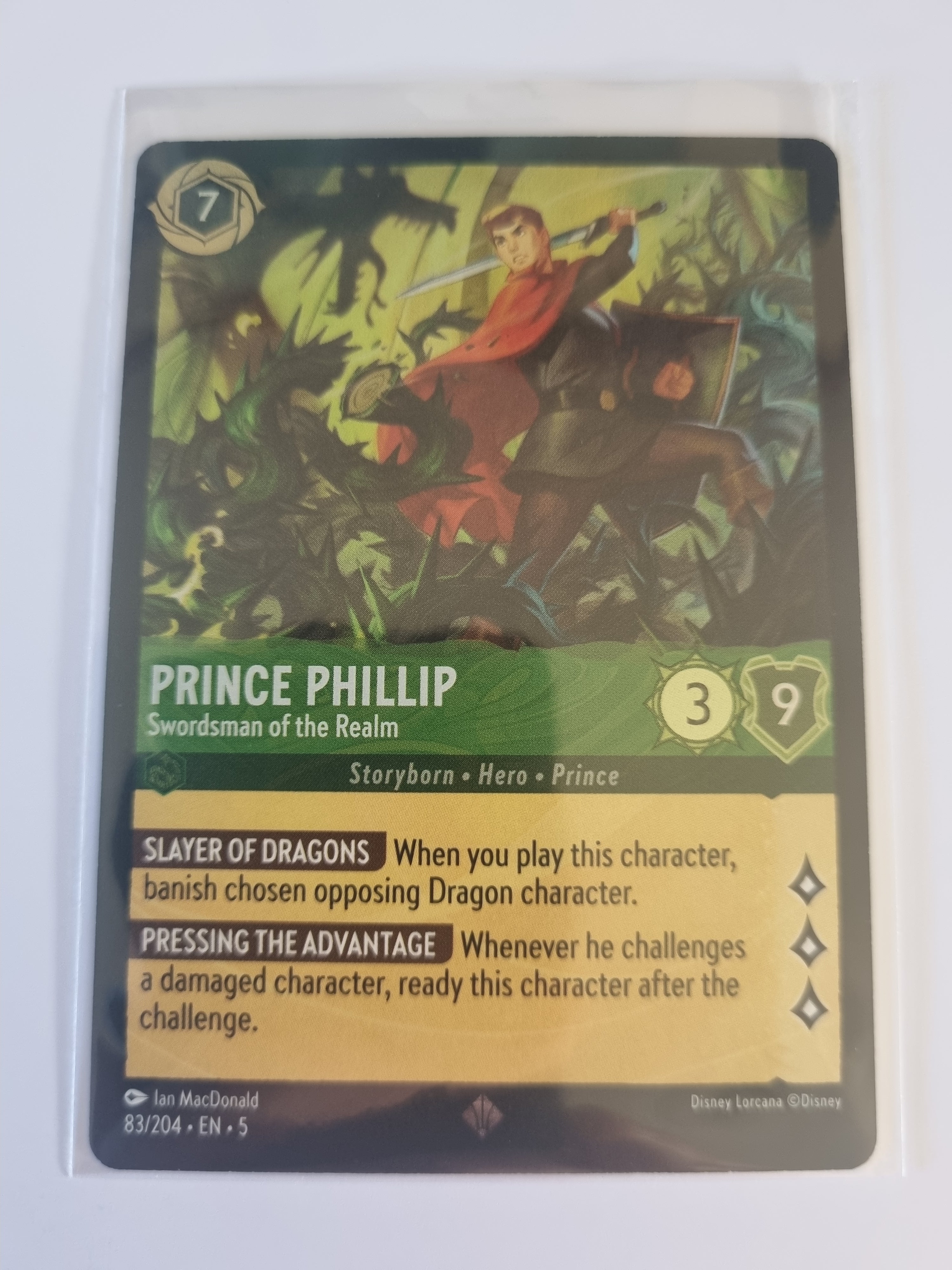 Shimmering Skies Coldfoil Prince Phillip Swordsman of the Kingdom 83/204 Super Rare