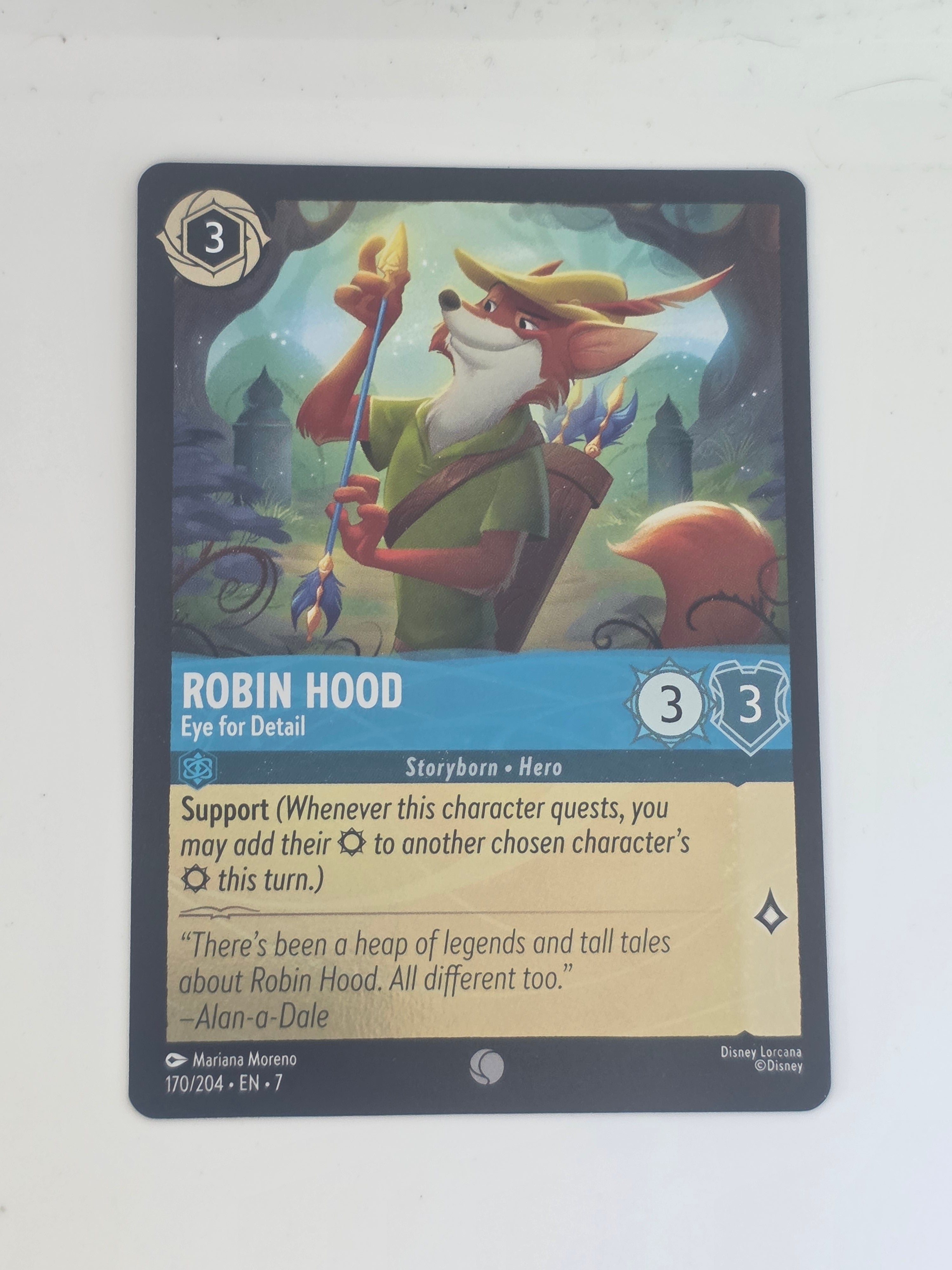 Lorcana | Archazia's Island COLDFOIL #170/204 Robin Hood Eye for Detail | Common