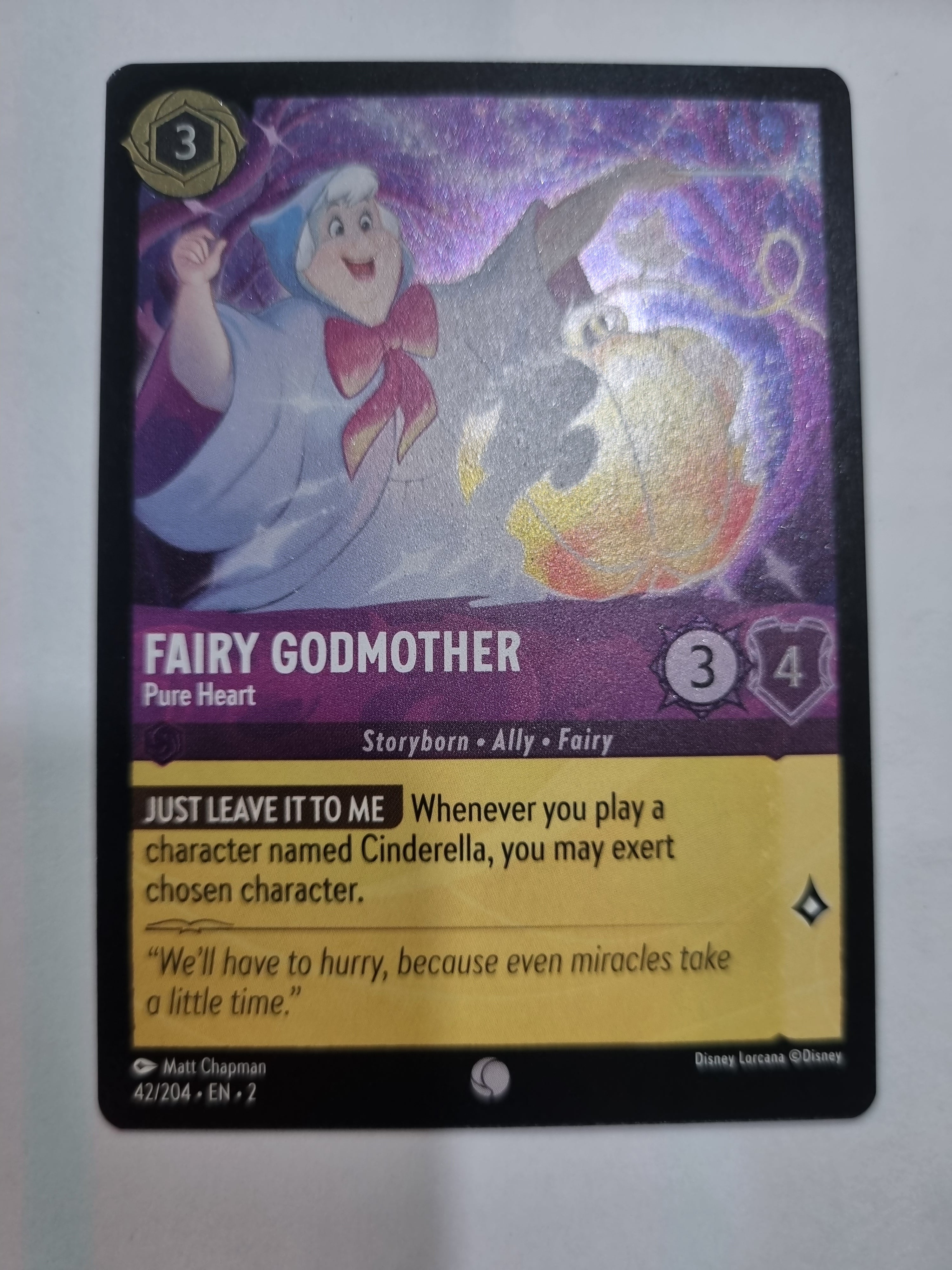 Lorcana - Floodborn - #42/204 - Coldfoil - Fairy Godmother - Pure Heart - Common