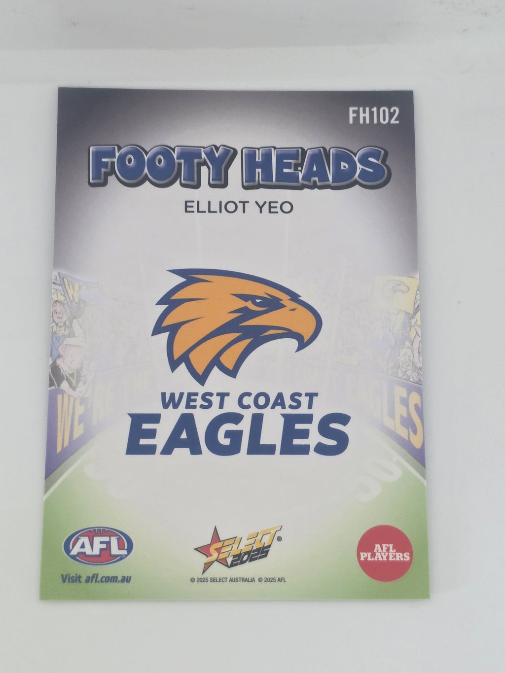 AFL Footy Stars 2025 | Footy Heads | #FH102 | E. Yeo | West Coast Eagles