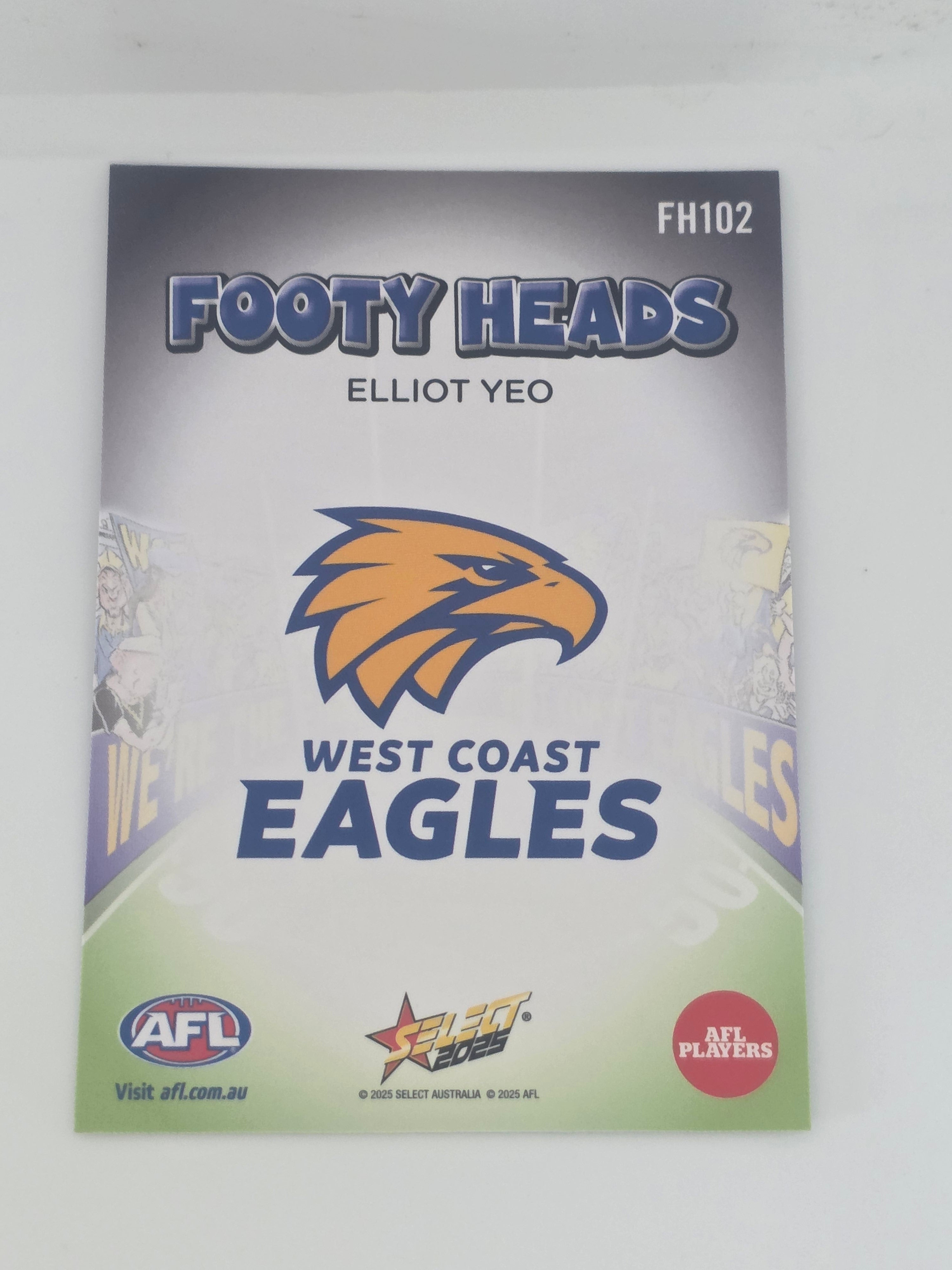 AFL Footy Stars 2025 | Footy Heads | #FH102 | E. Yeo | West Coast Eagles