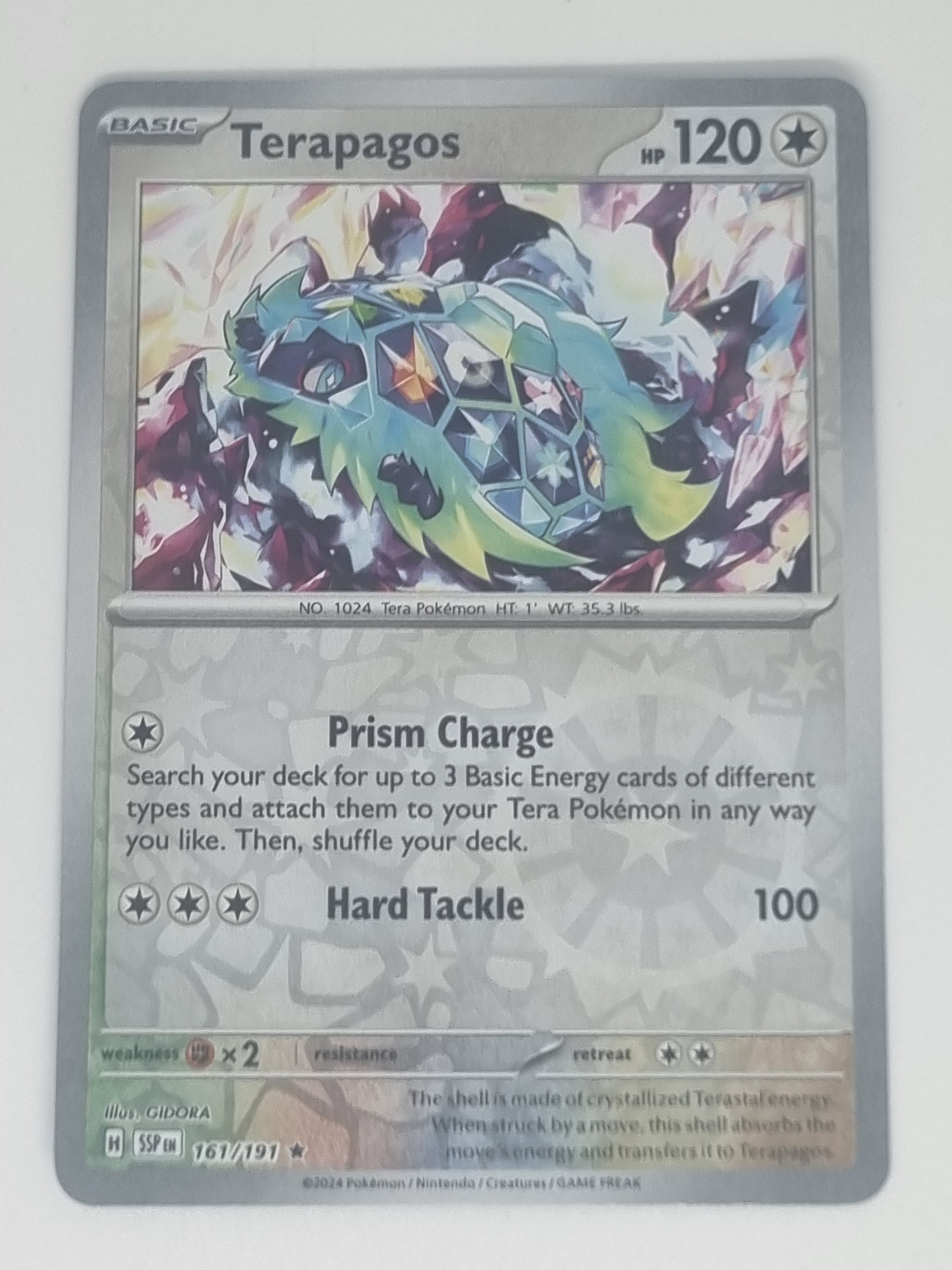 Pokemon TCG - Surging Sparks - #161/191 - Reverse Holo - Terapagos - Rare