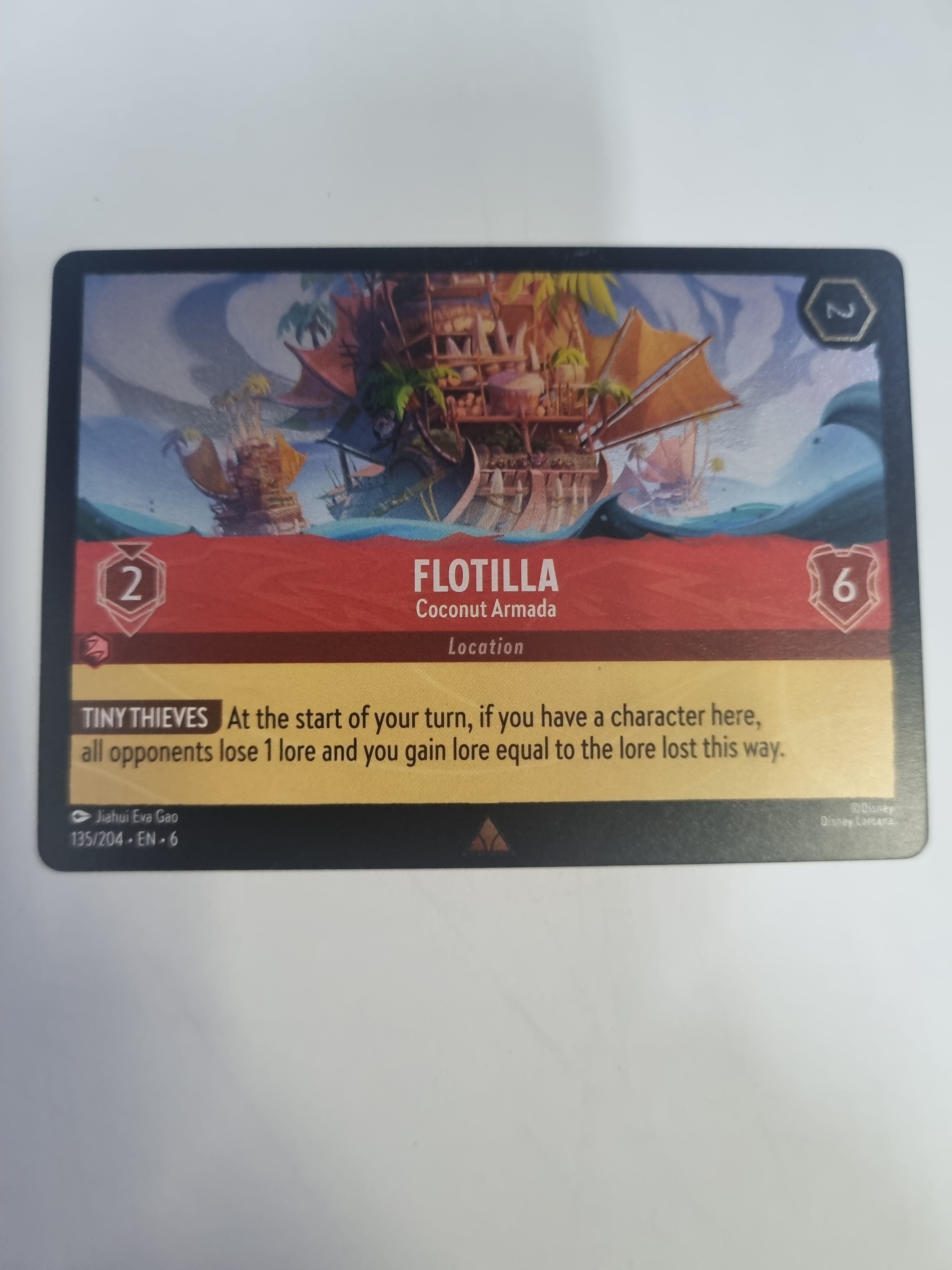 Lorcana Azurite Sea - COLDFOIL - Flotilla - Coconut Armada - #135/204 - Rare