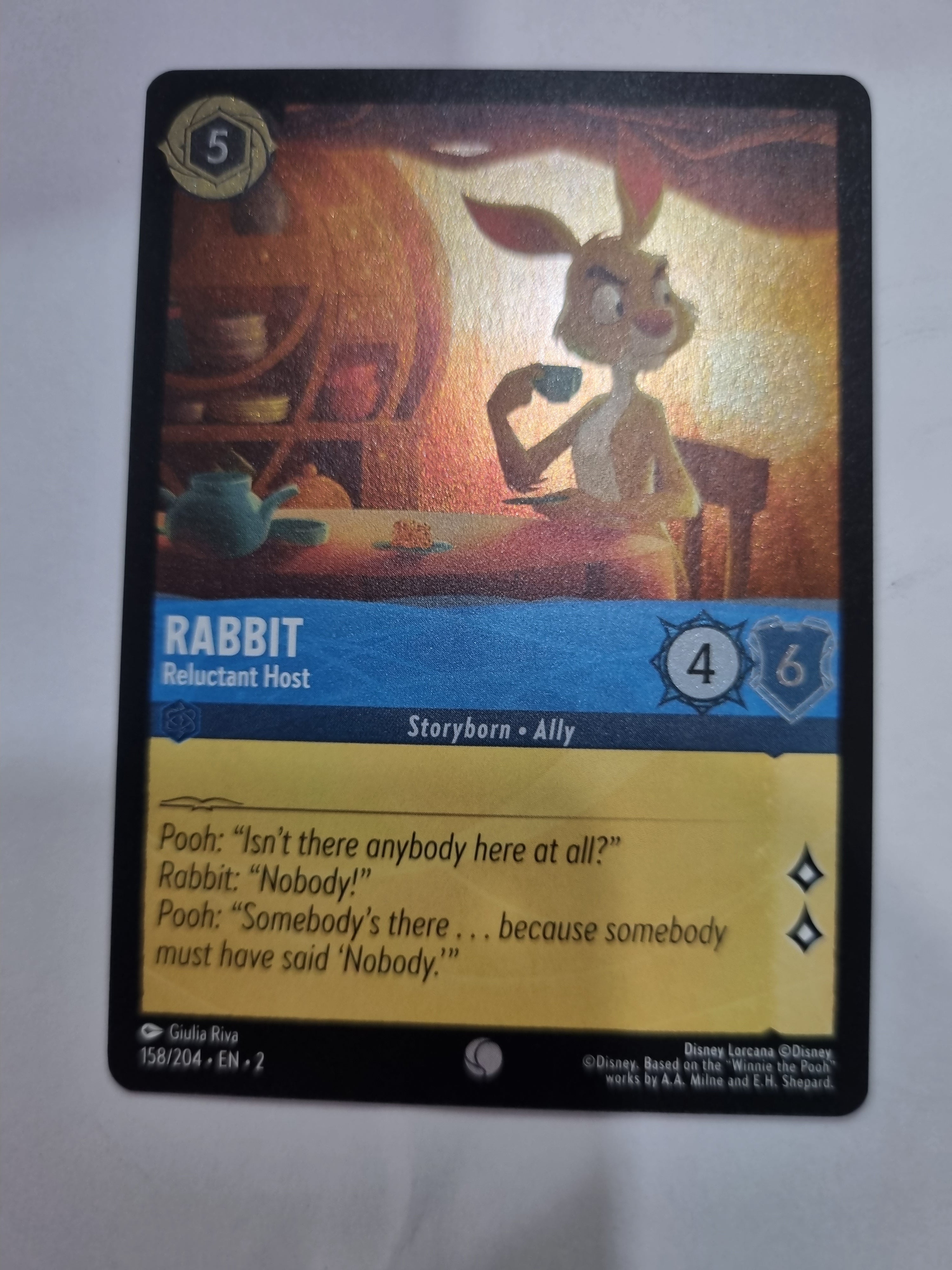 Lorcana - Floodborn - #158/204 - Coldfoil - Rabbit - Reluctant Host - Common
