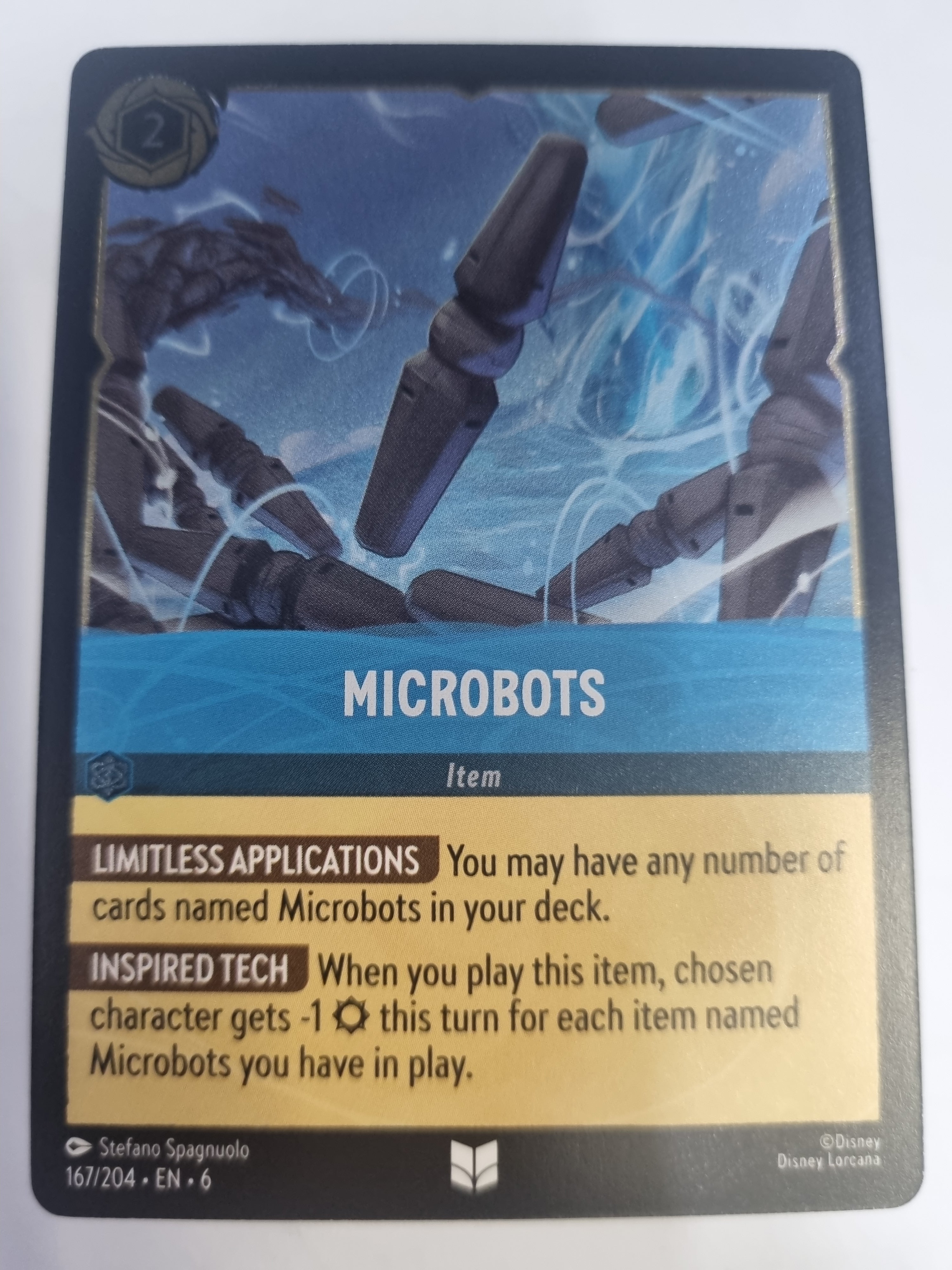 Lorcana Azurite Sea - COLDFOIL - Microbots - #167/204 - Uncommon