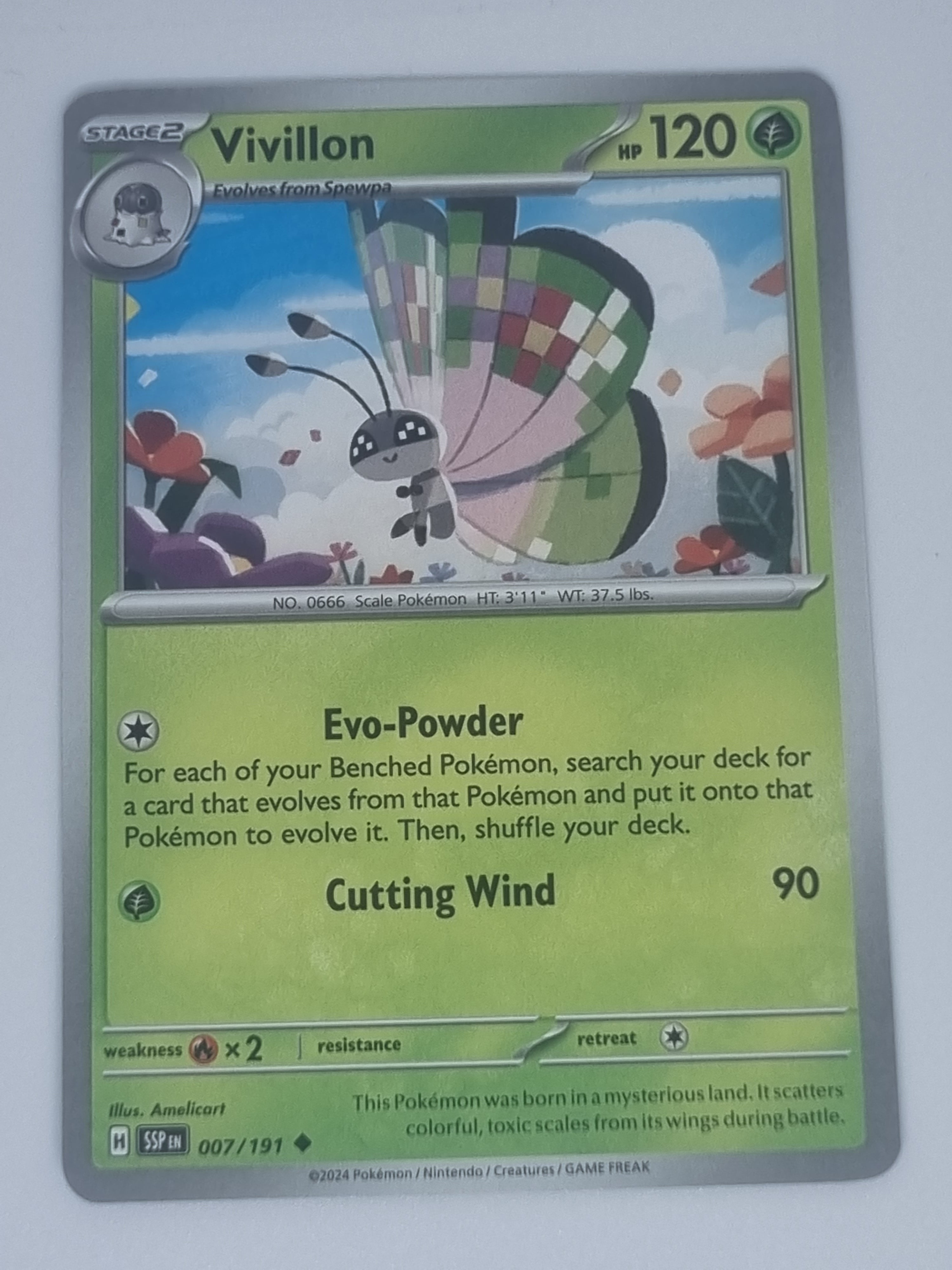 Pokemon TCG - Surging Sparks - #007/191 - Vivillon - Uncommon
