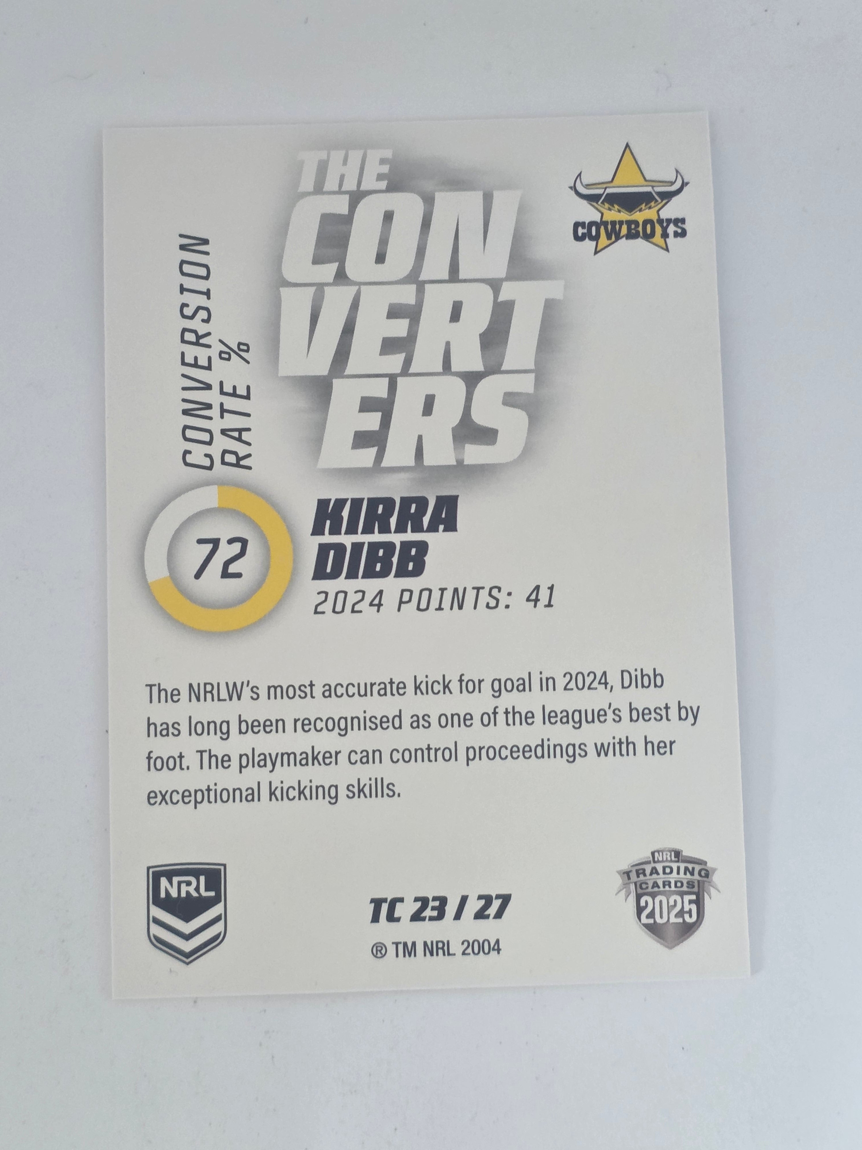 NRL 2025 Traders | Converters | #TC23 | Kirra Dibb | Cowboys