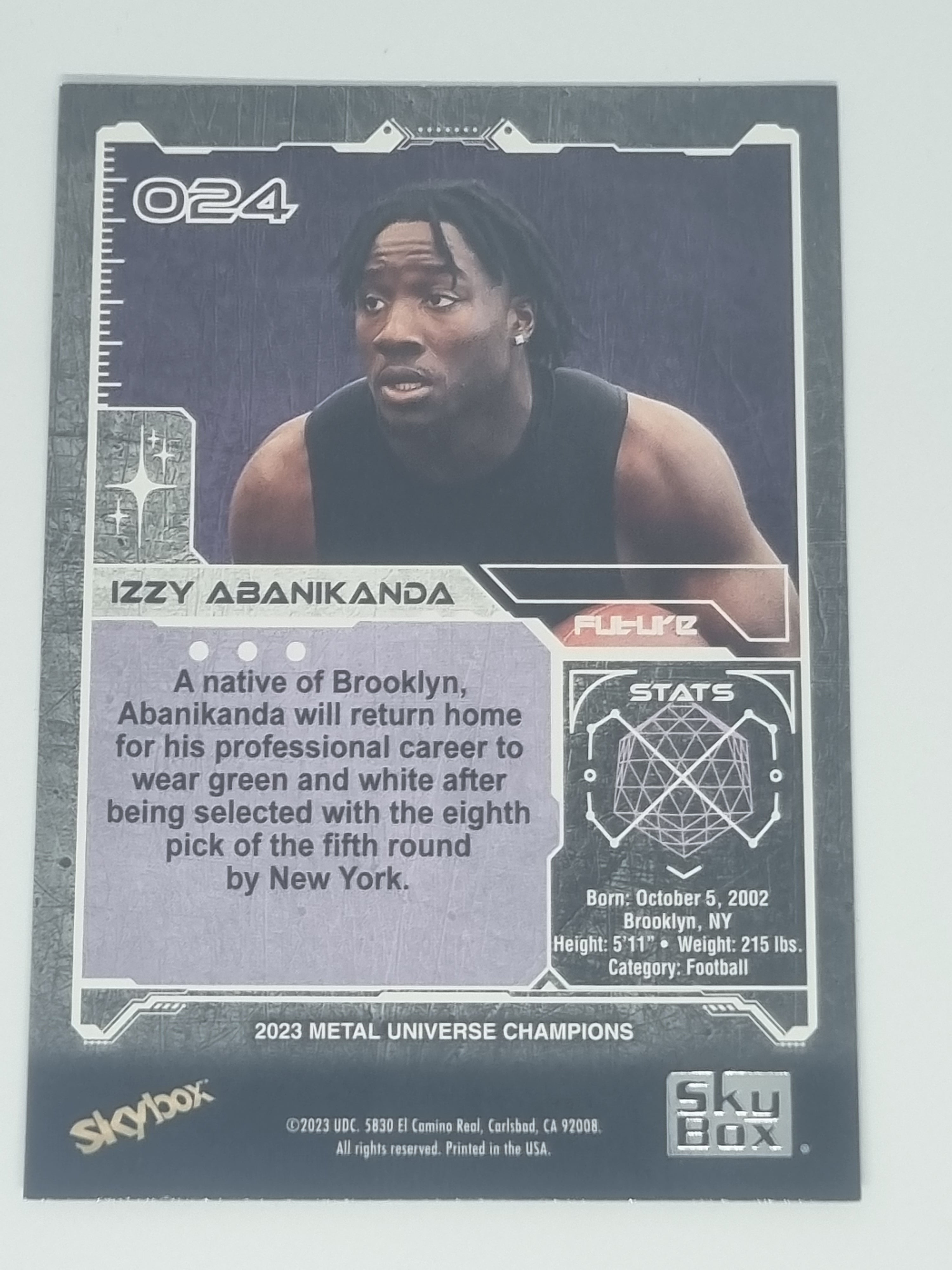 2023 Skybox Metal Universe Champions - #024 - Izzy Abanikanda
