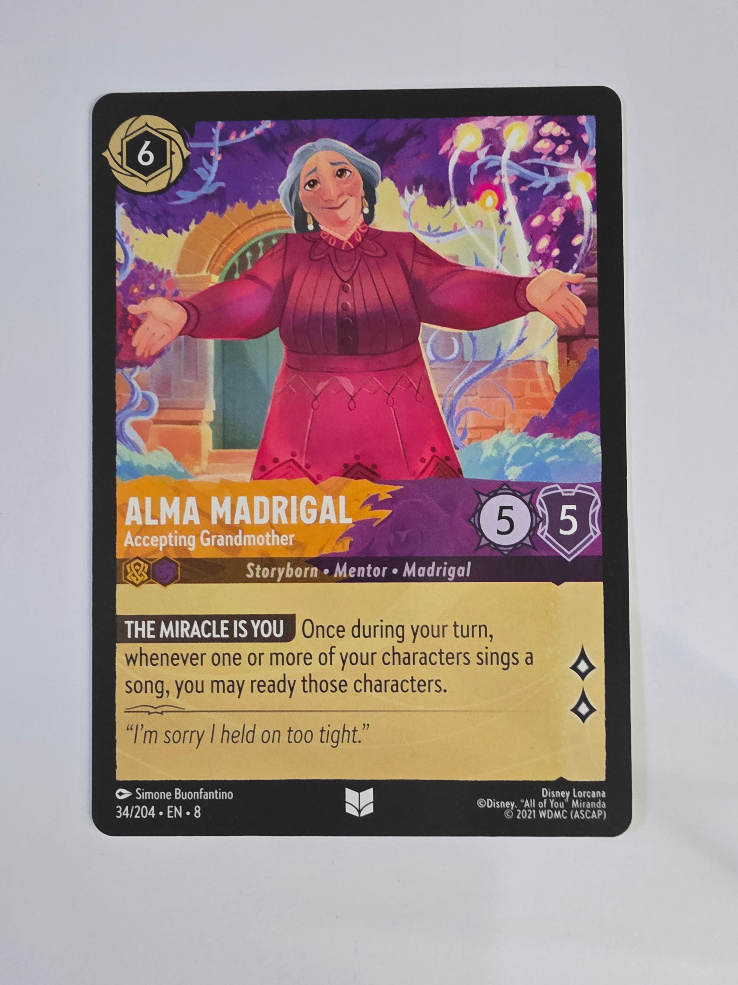 Disney Lorcana Reign of Jafar | Alma Madrigal Accepting Grandmother | #034 | Uncomon