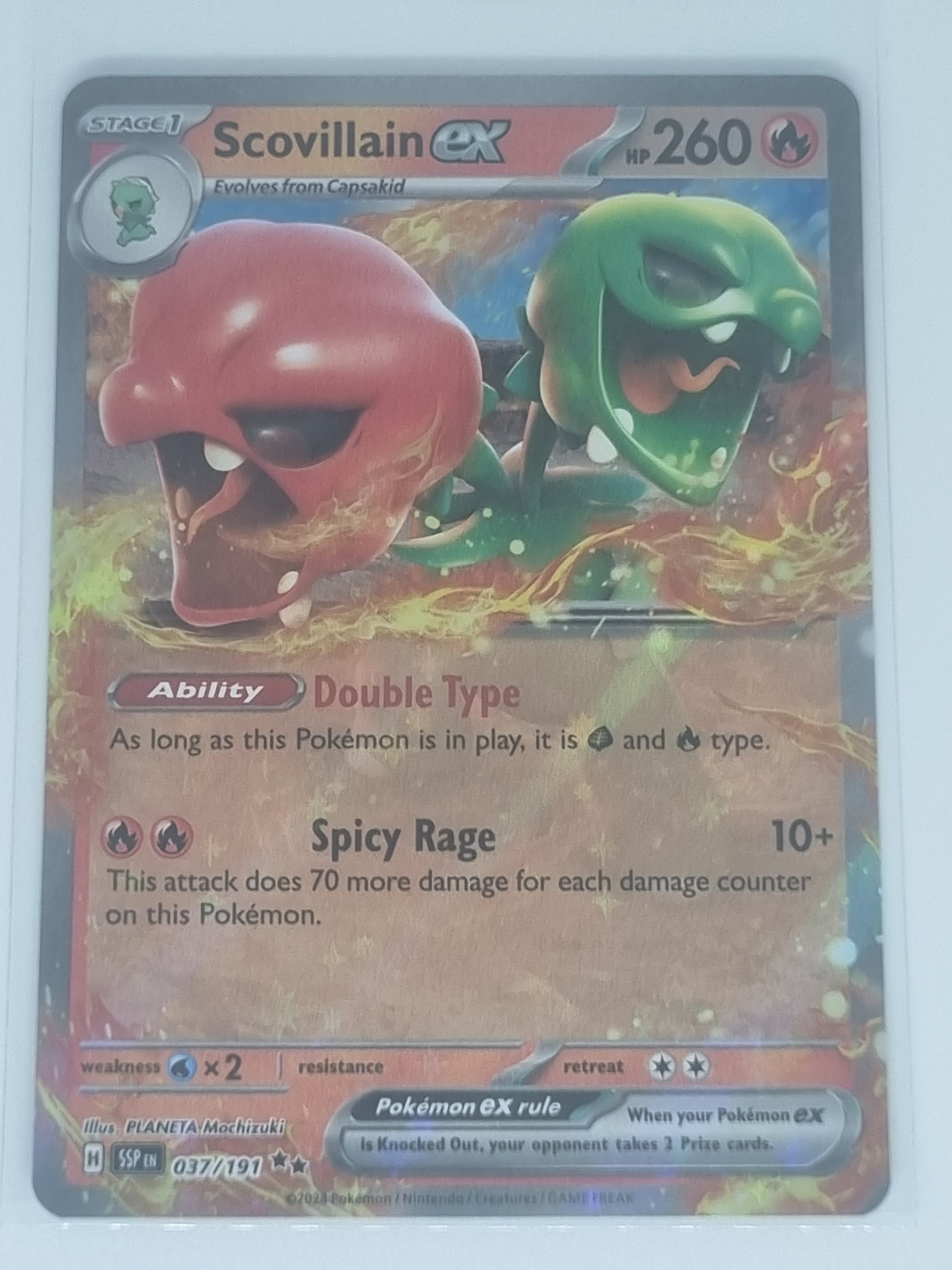Pokemon TCG - Surging Sparks - #037/191 - Scovillain EX - Double Rare