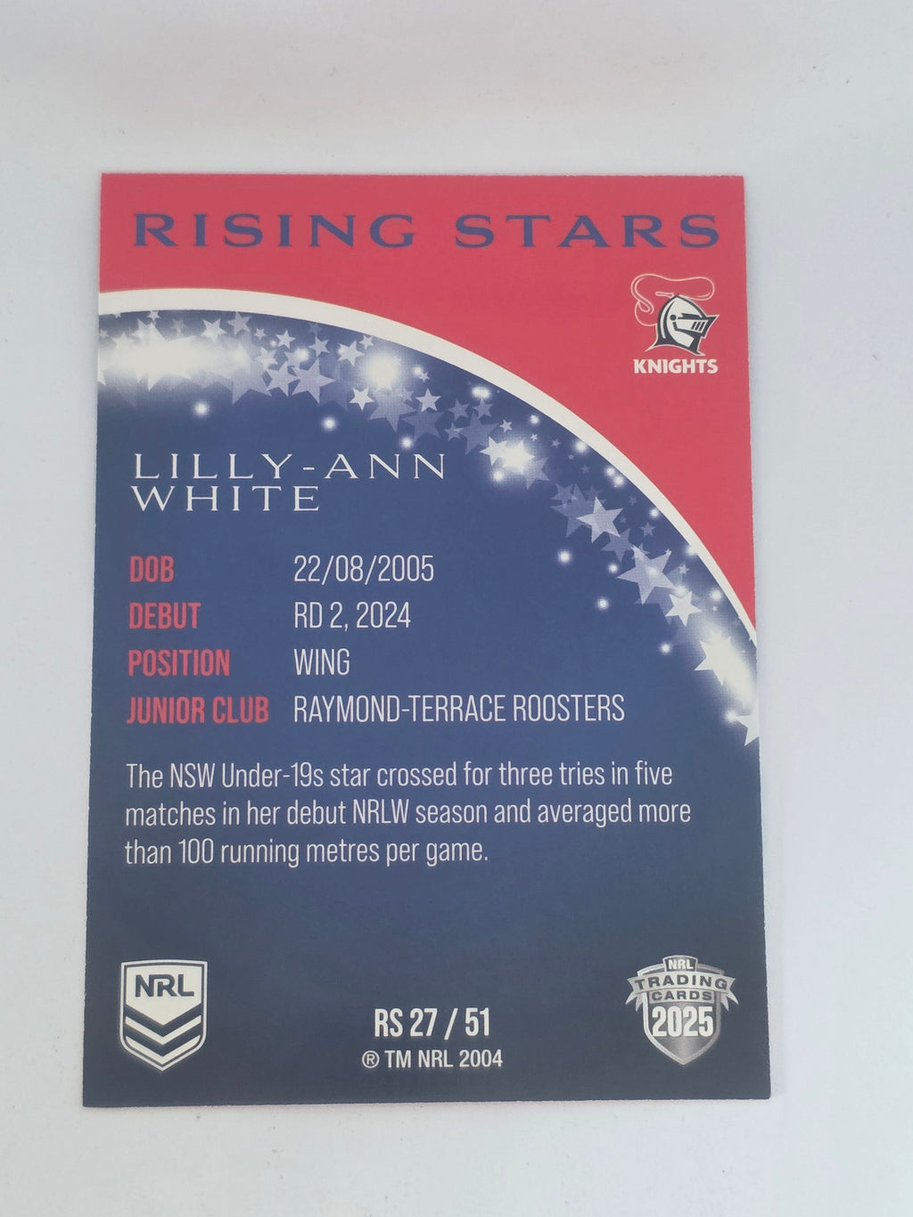 NRL 2025 Traders | Rising Stars | #RS27 | Lilly-Ann White | Knights