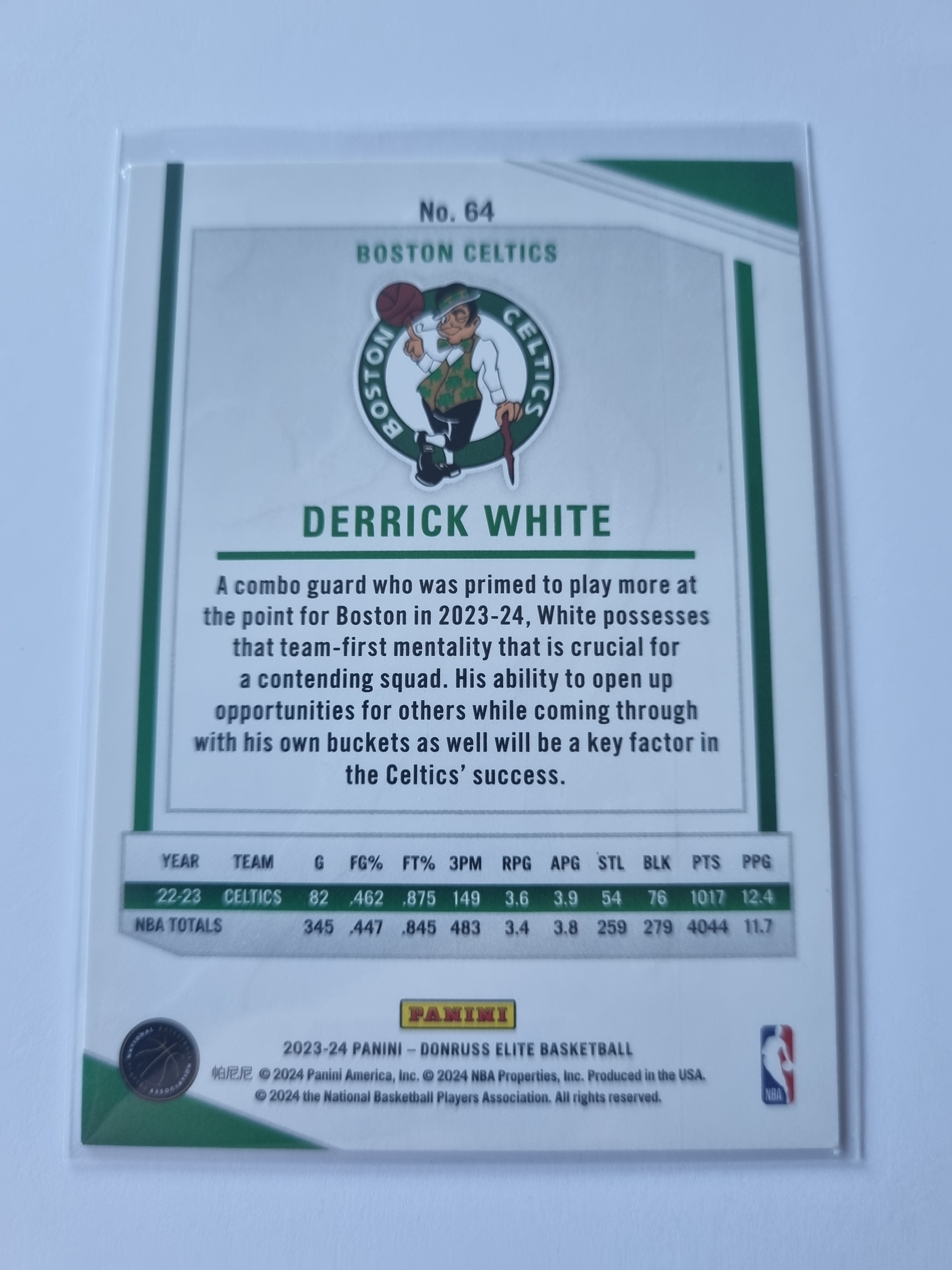 2023-24 Panini Donruss Elite - Orange Parallel - #64 - Derrick White - Celtics