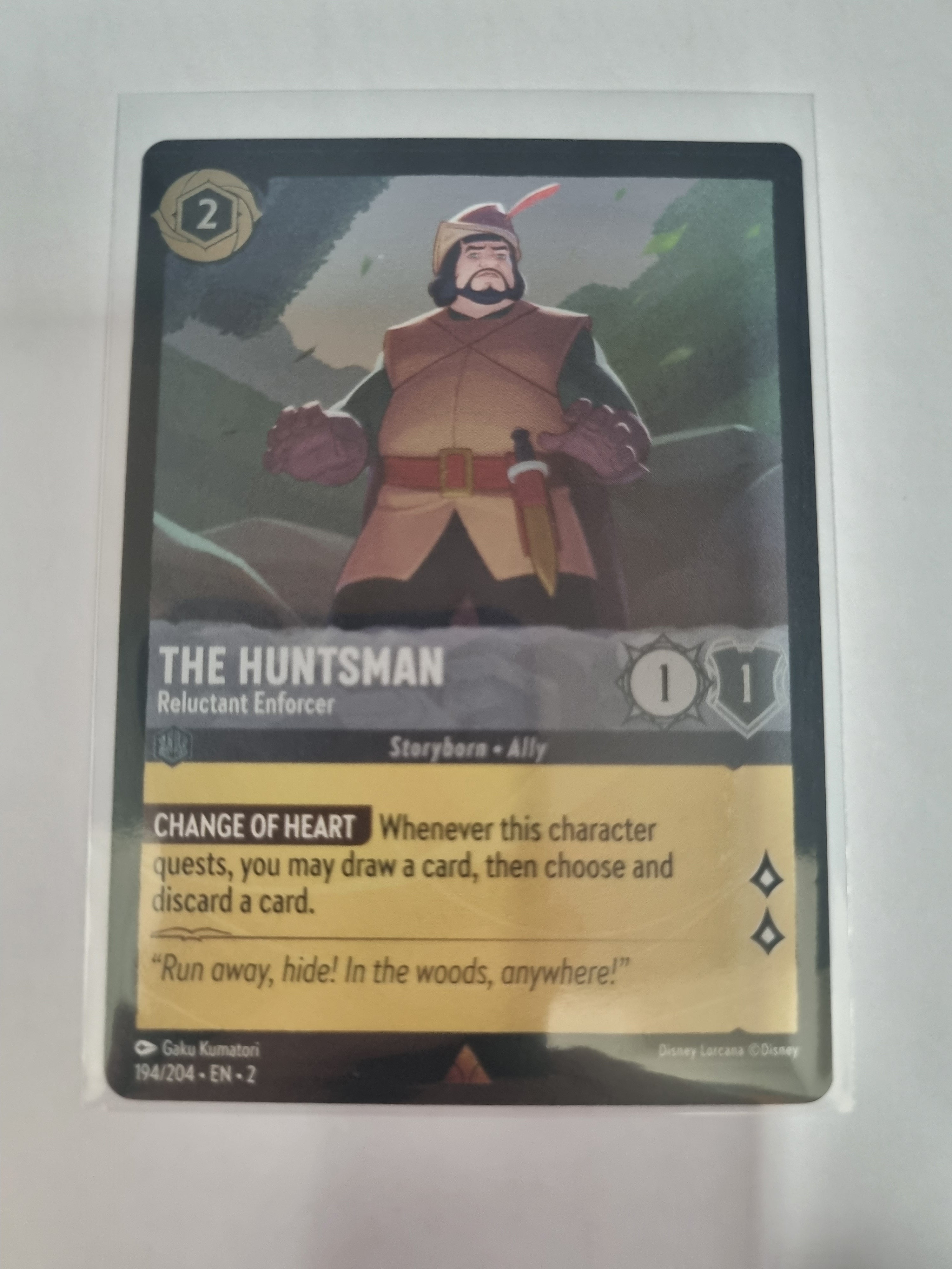 Lorcana - Floodborn - #194/204 - Coldfoil - The Huntsman - Reluctant Enforcer - Rare