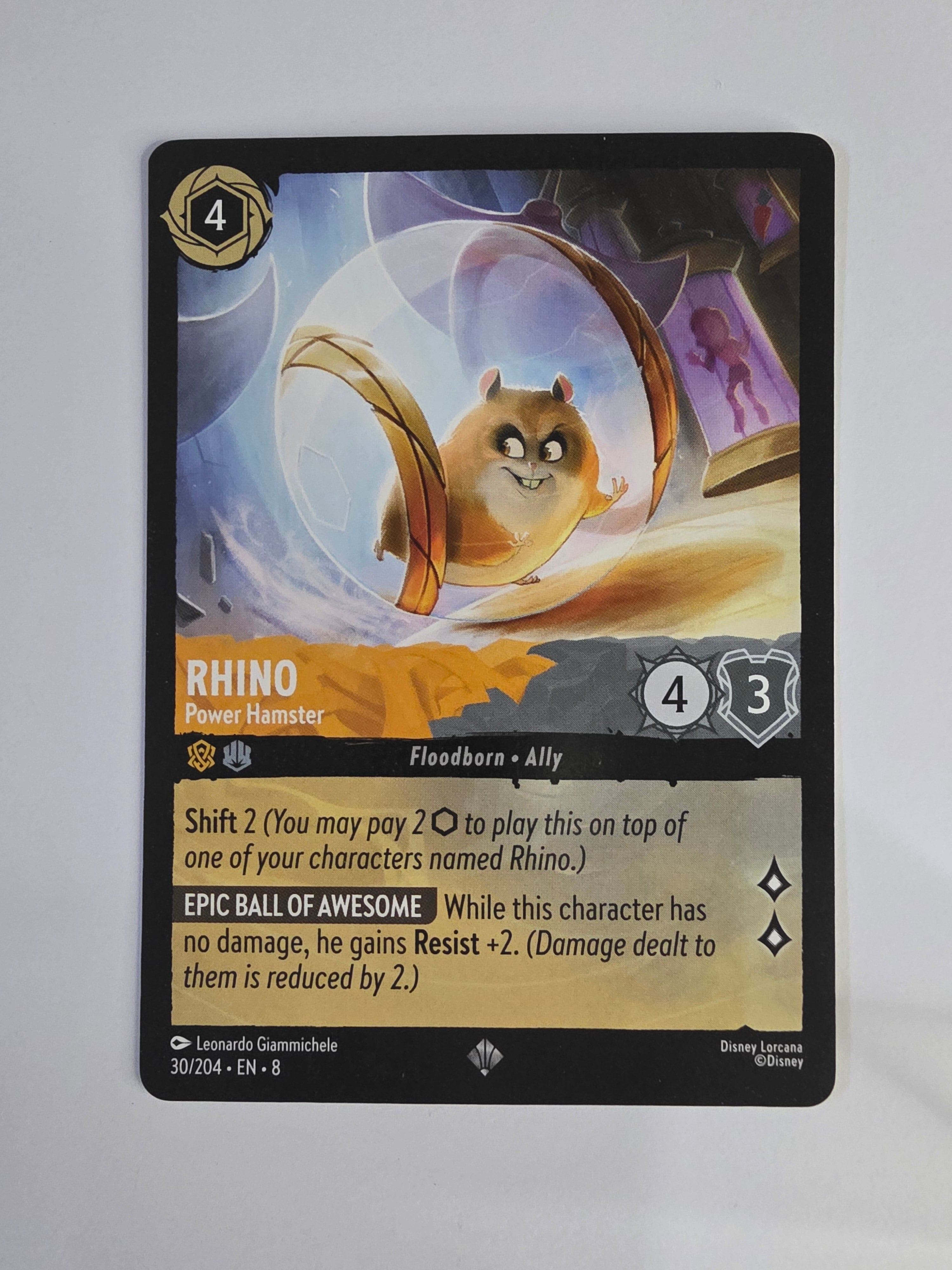Disney Lorcana Reign of Jafar | Rhino Power Hamster | #030 | Super Rare