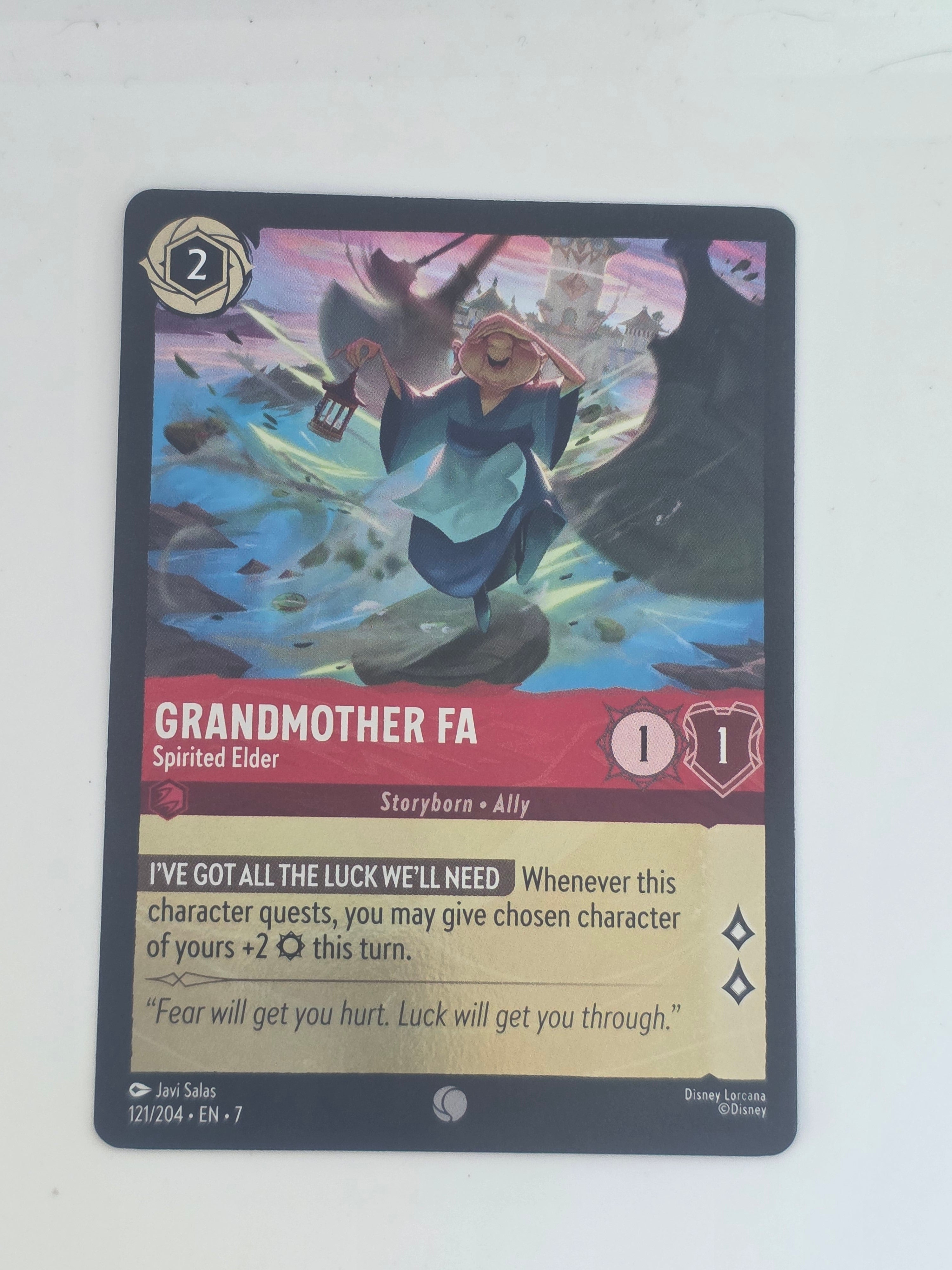 Lorcana Archazia's Island COLDFOIL #121/204 Grandma Fa Spirited Old Lady Common