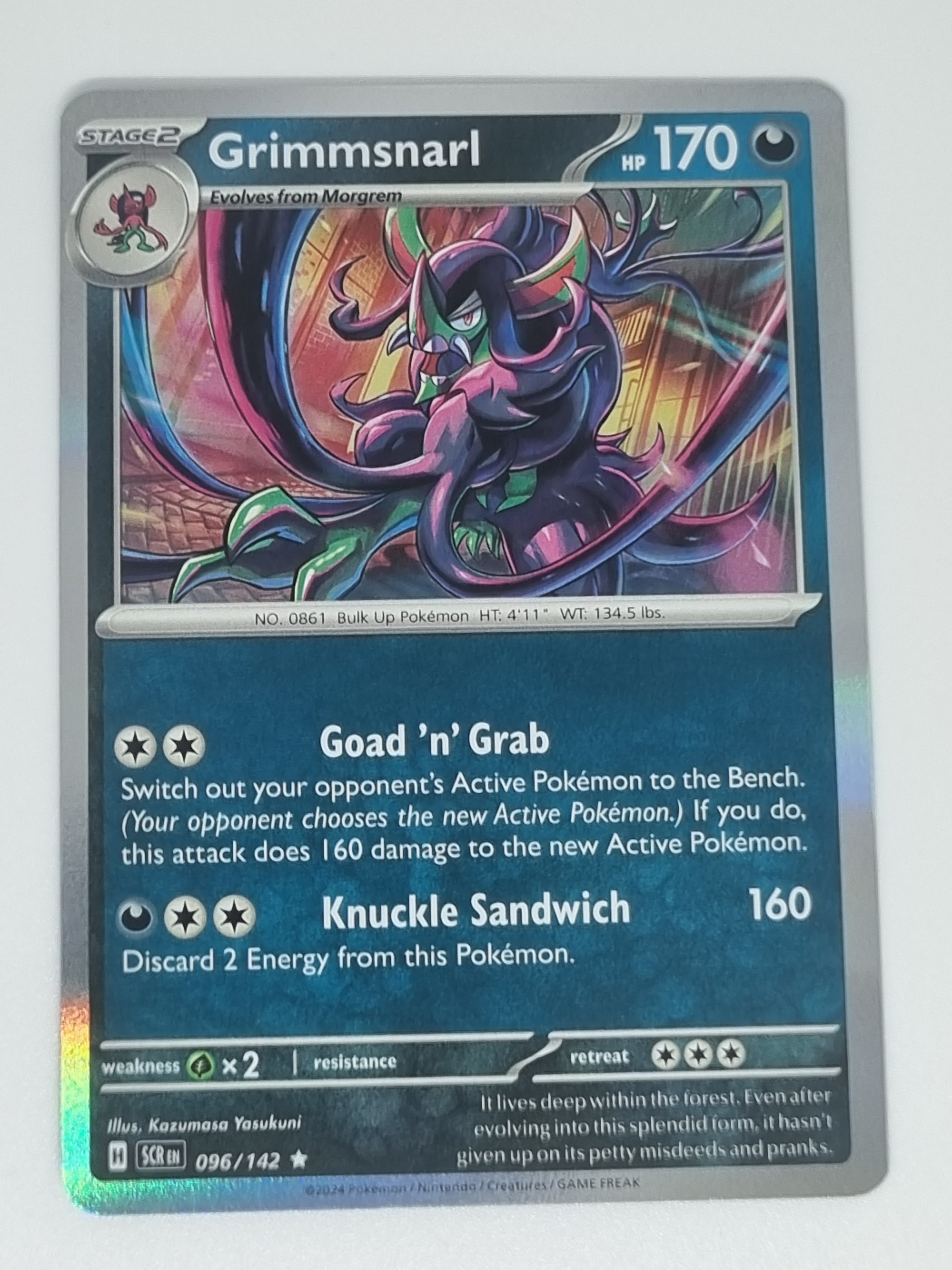 Pokemon TCG - Stellar Crown - #096/142 - Grimmsnarl - Rare