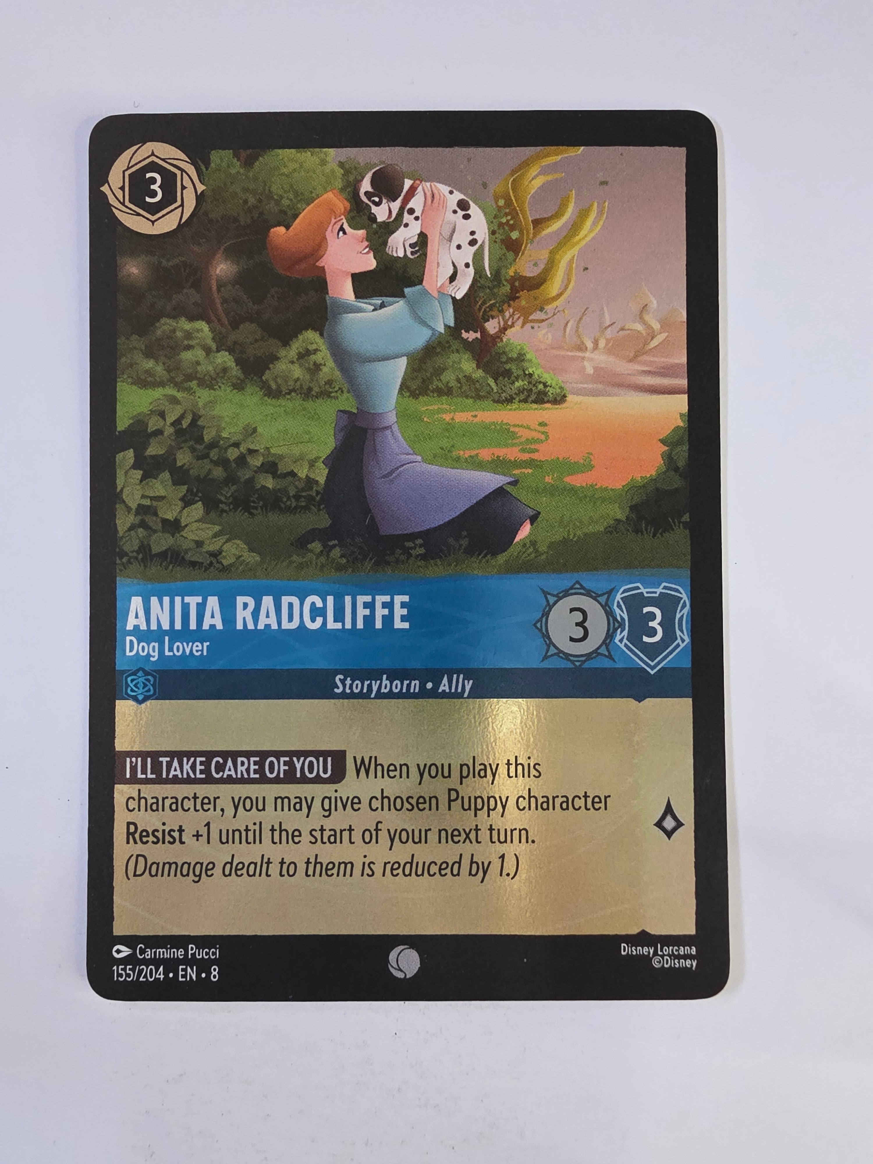 Disney Lorcana Reign of Jafar | Coldfoil | Anita Radcliffe Dog Lover | #155 | Common