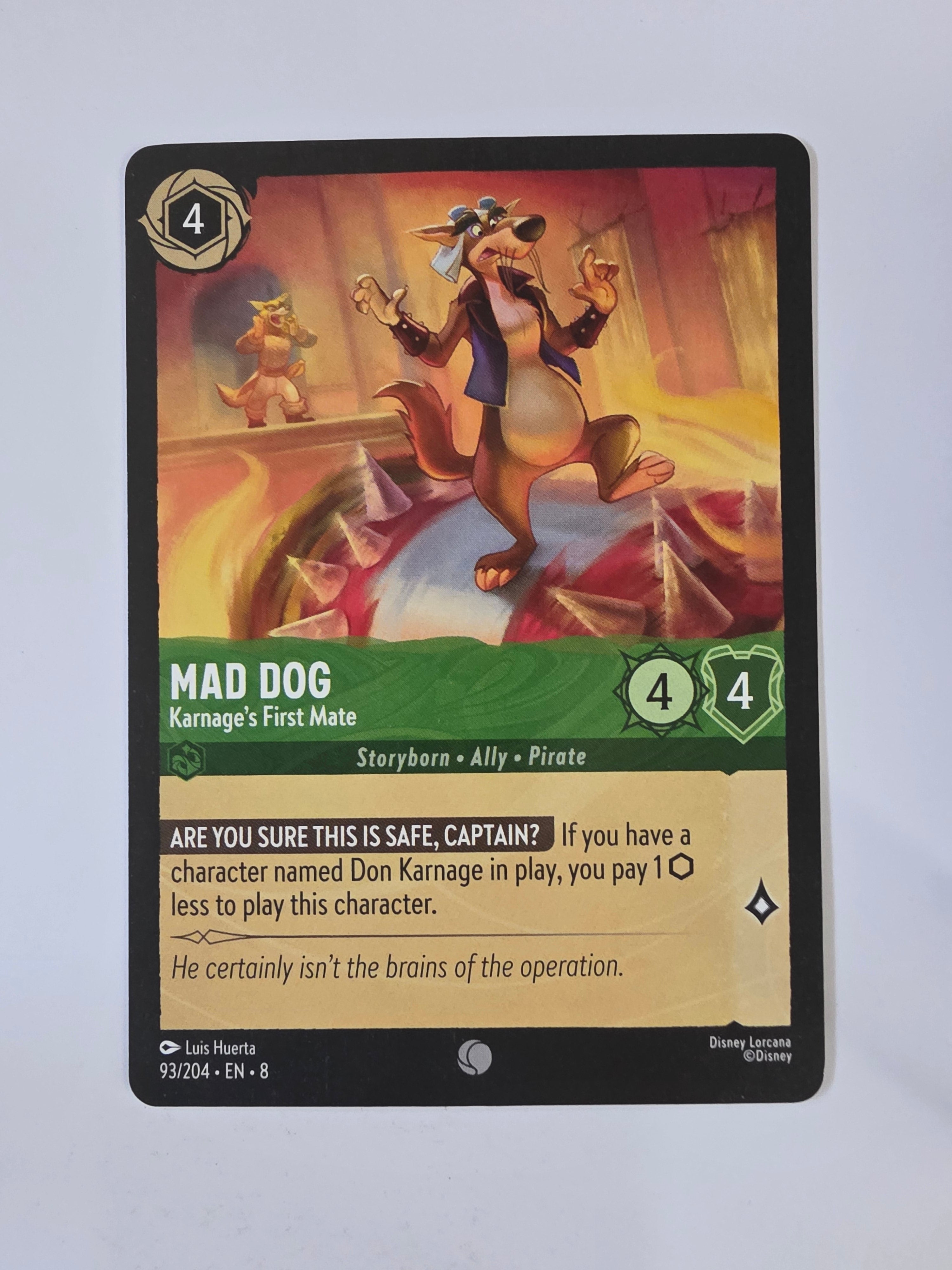 Disney Lorcana Reign of Jafar | Mad Dog Karnage's First Mate | #093 | Common