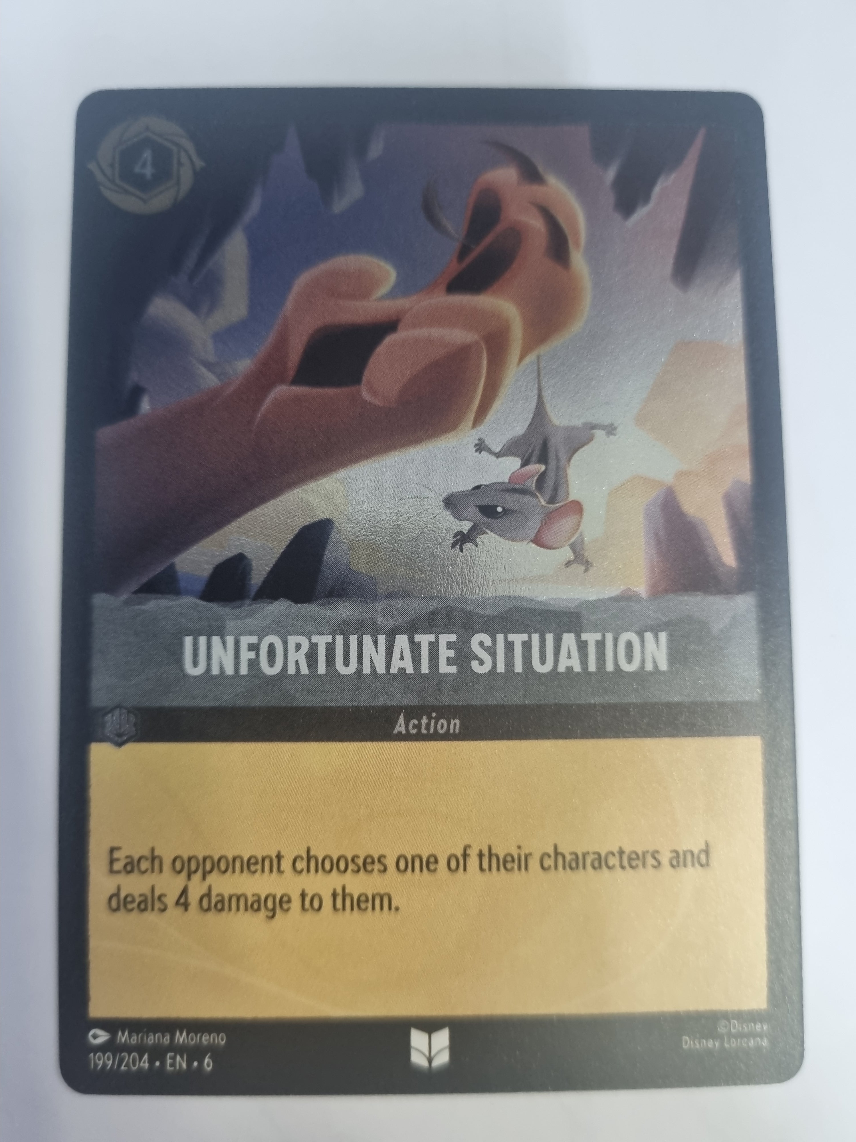 Lorcana Azurite Sea - COLDFOIL - Unfortunate Situation - #199/204 - Uncommon