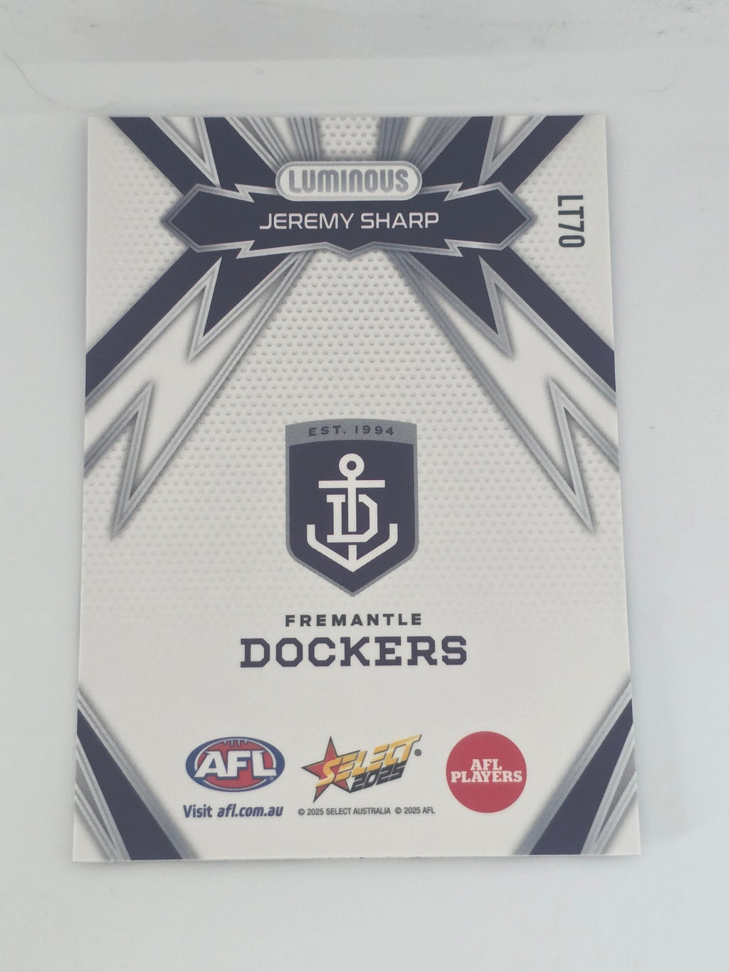 AFL Footy Stars 2025 | Luminous Thunderbolt | #LT70 | J. Sharp | Fremantle