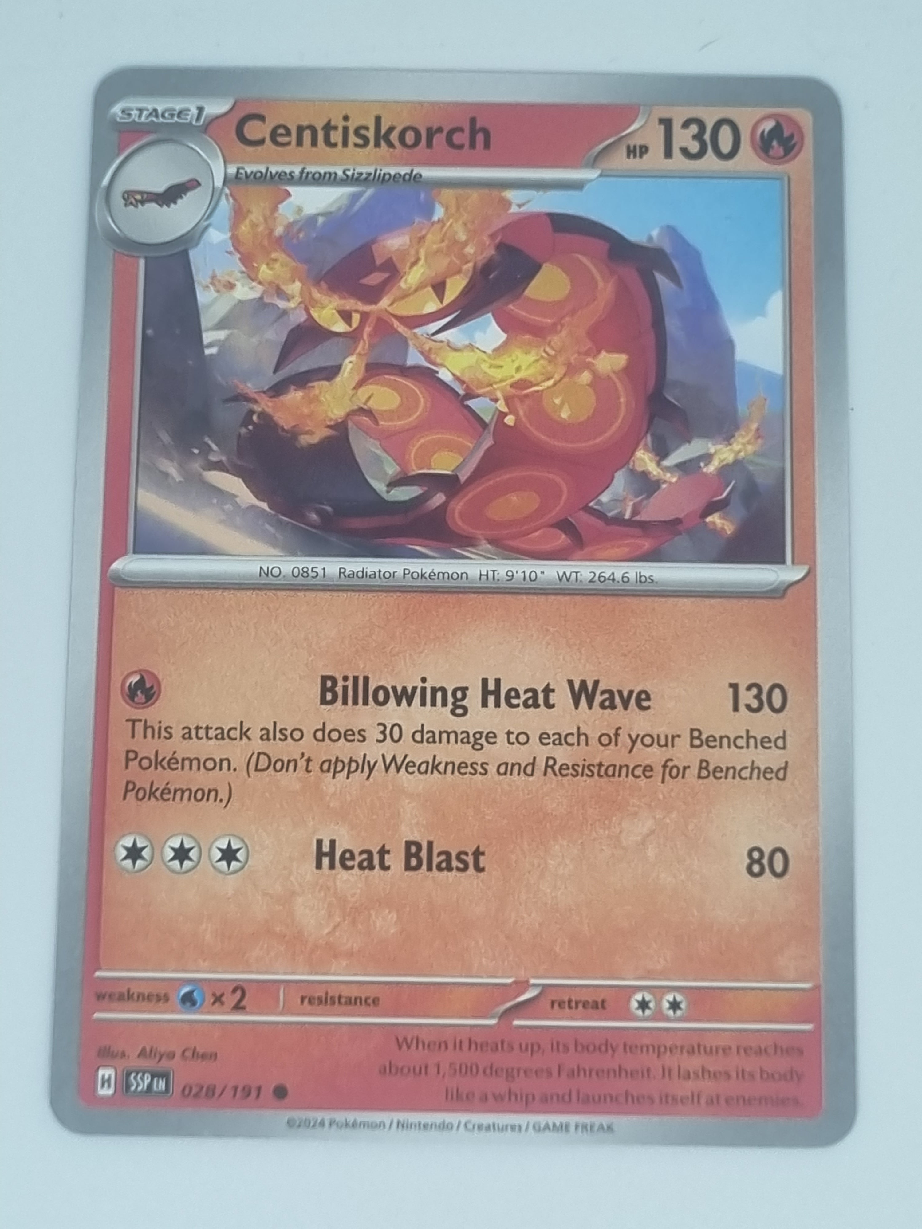 Pokemon TCG - Surging Sparks - #028/191 - Centiskorch - Common
