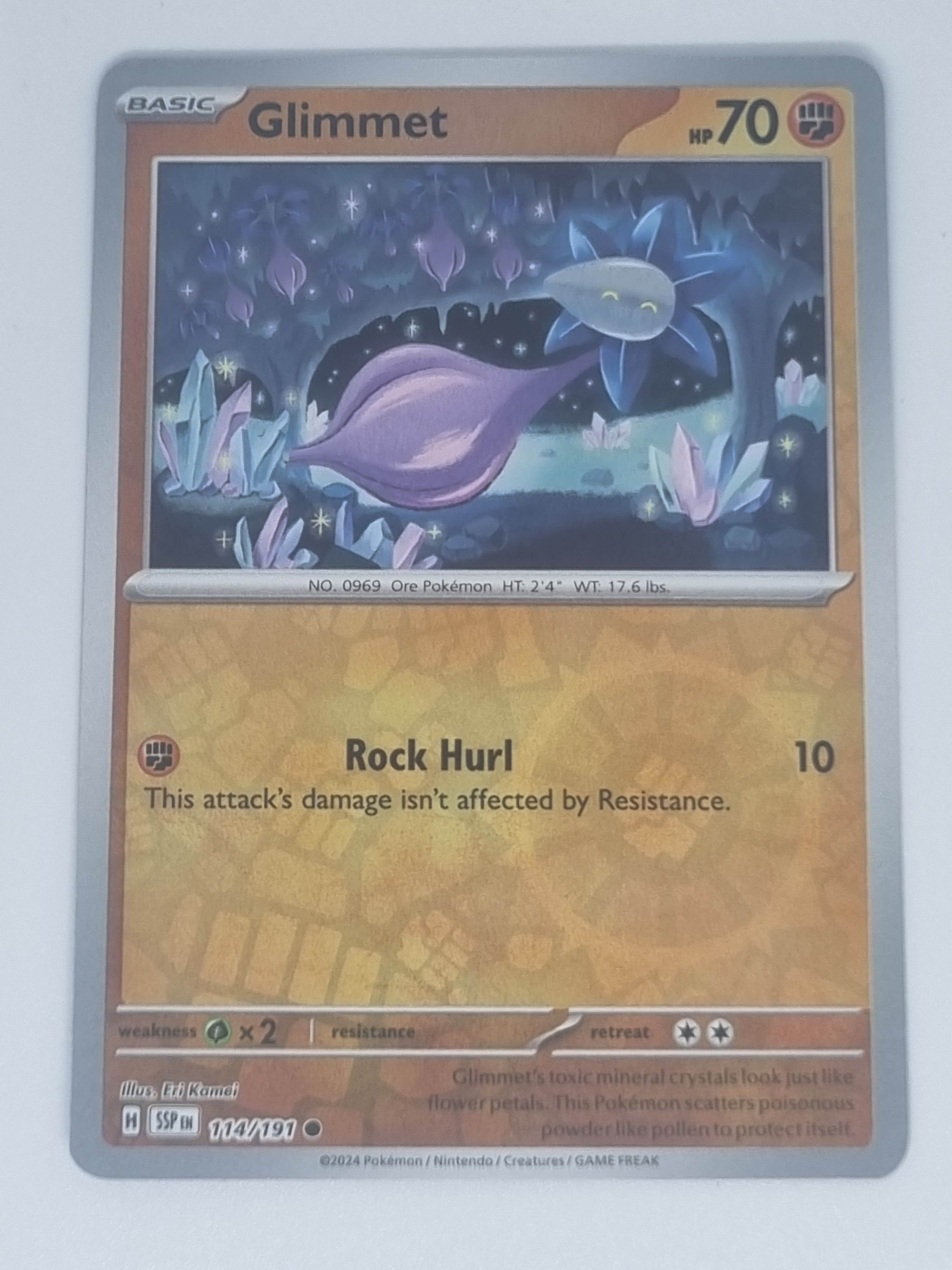 Pokemon TCG - Surging Sparks - #114/191 - Reverse Holo - Glimmet - Common