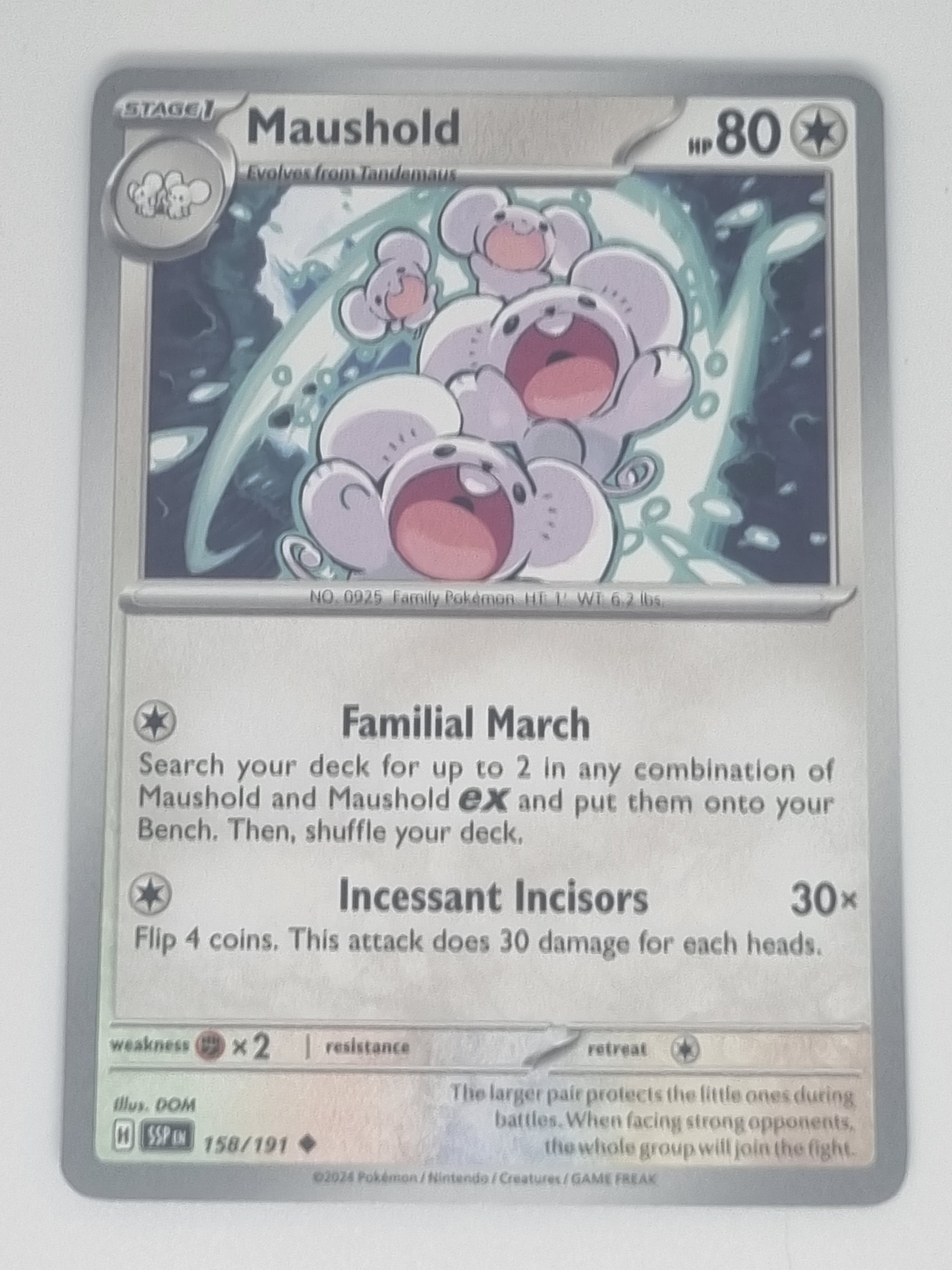 Pokemon TCG - Surging Sparks - #158/191 - Maushold - Uncommon