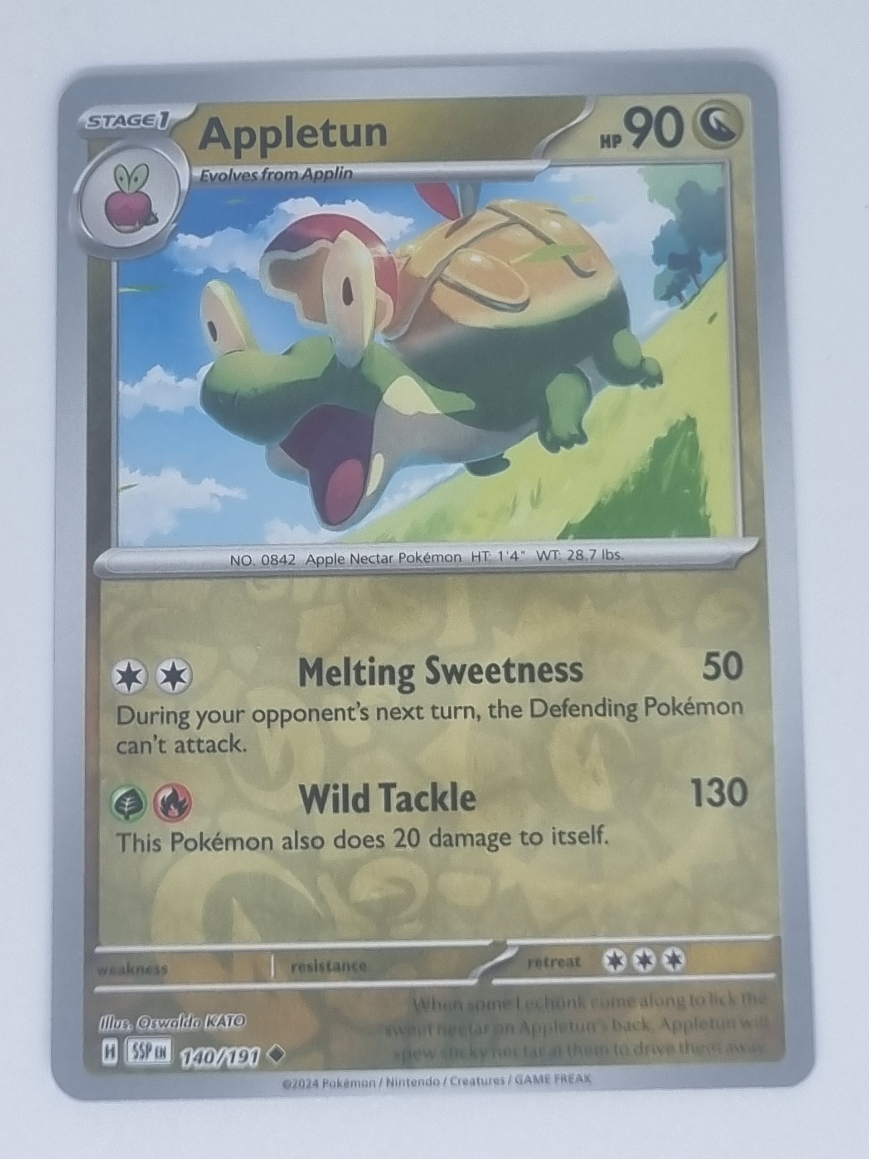 Pokemon TCG - Surging Sparks - #140/191 - Reverse Holo - Appletun - Uncommon