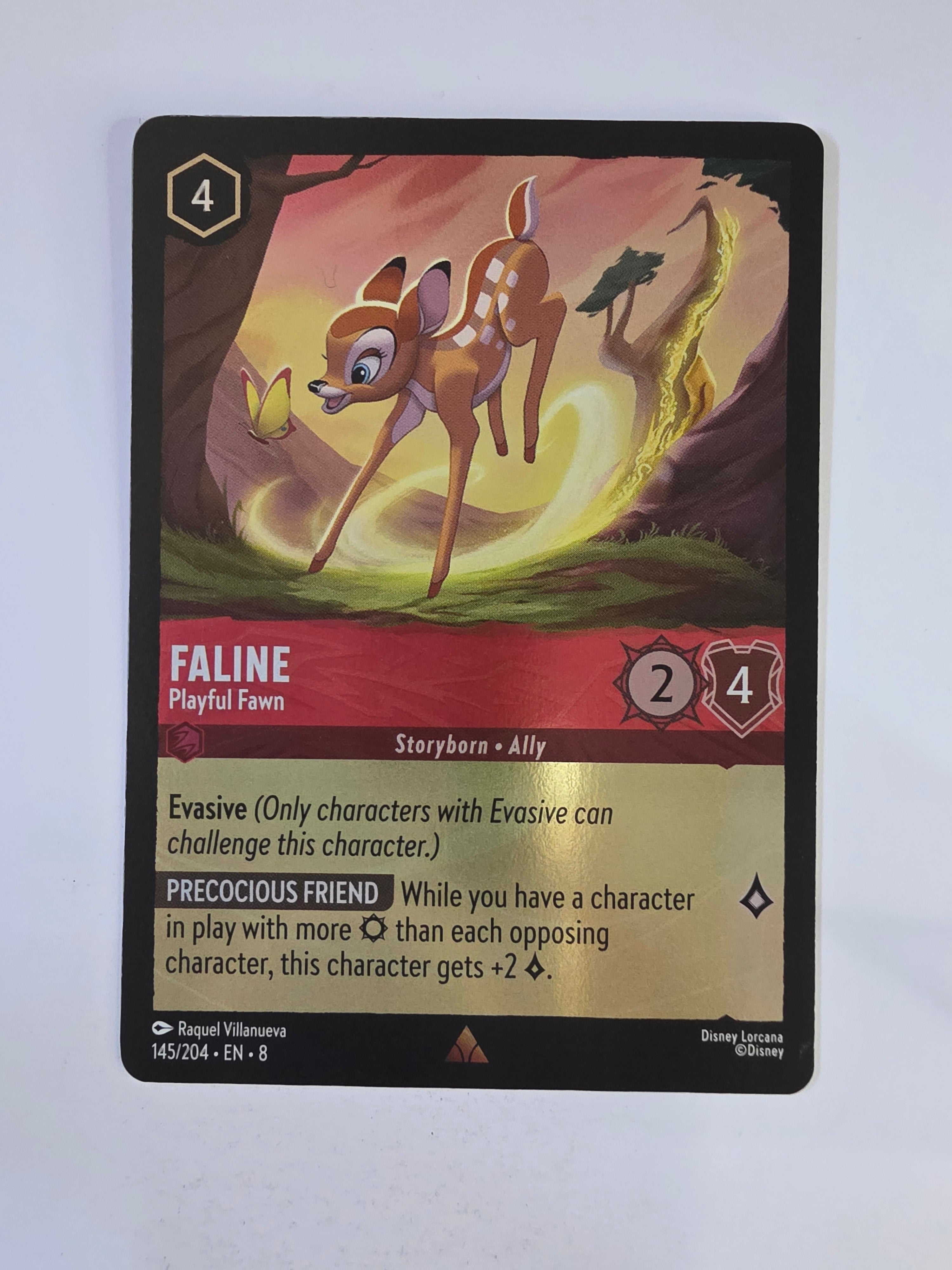 Disney Lorcana Reign of Jafar | Coldfoil | Faline Playful Fawn | #145 | Rare